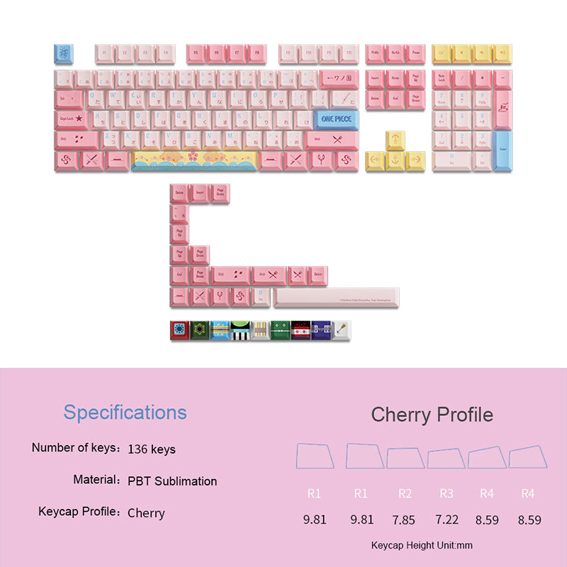 One Piece Wano Country Keycap Set(136-key)
