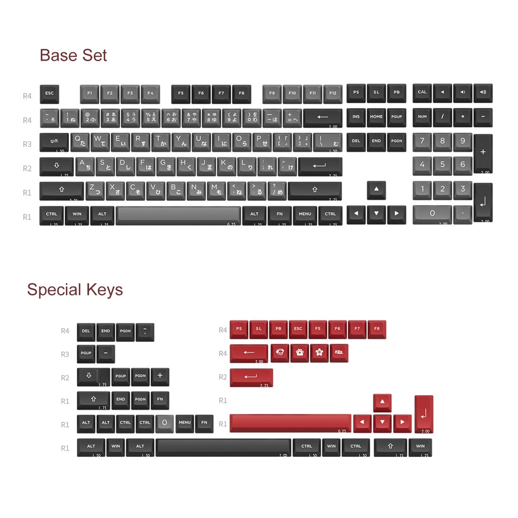 Psittacus Keycap Set Hiragana Version(158-Key)
