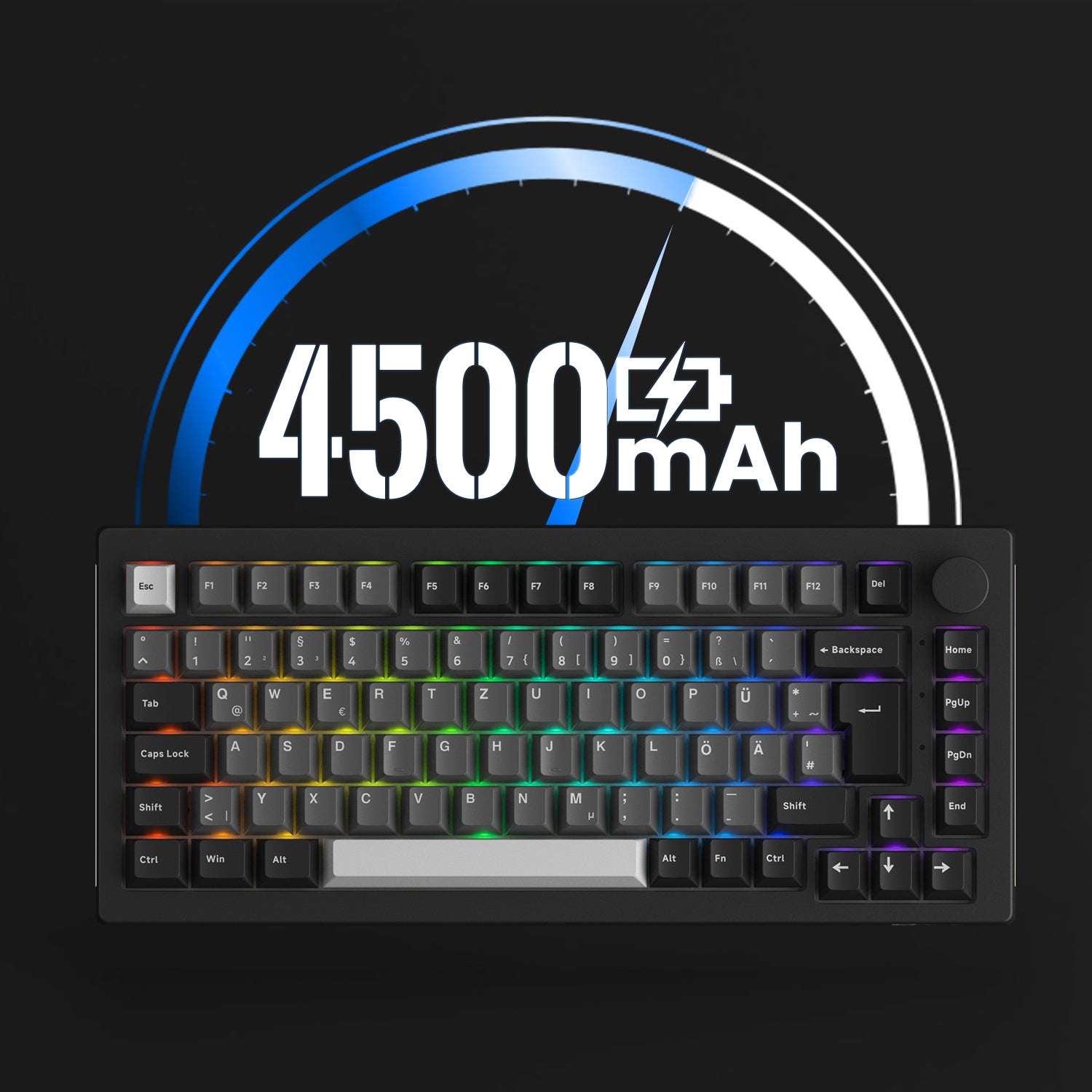 5075B Plus VIA ISO Mechanische Tastatur 4500mAh Akku