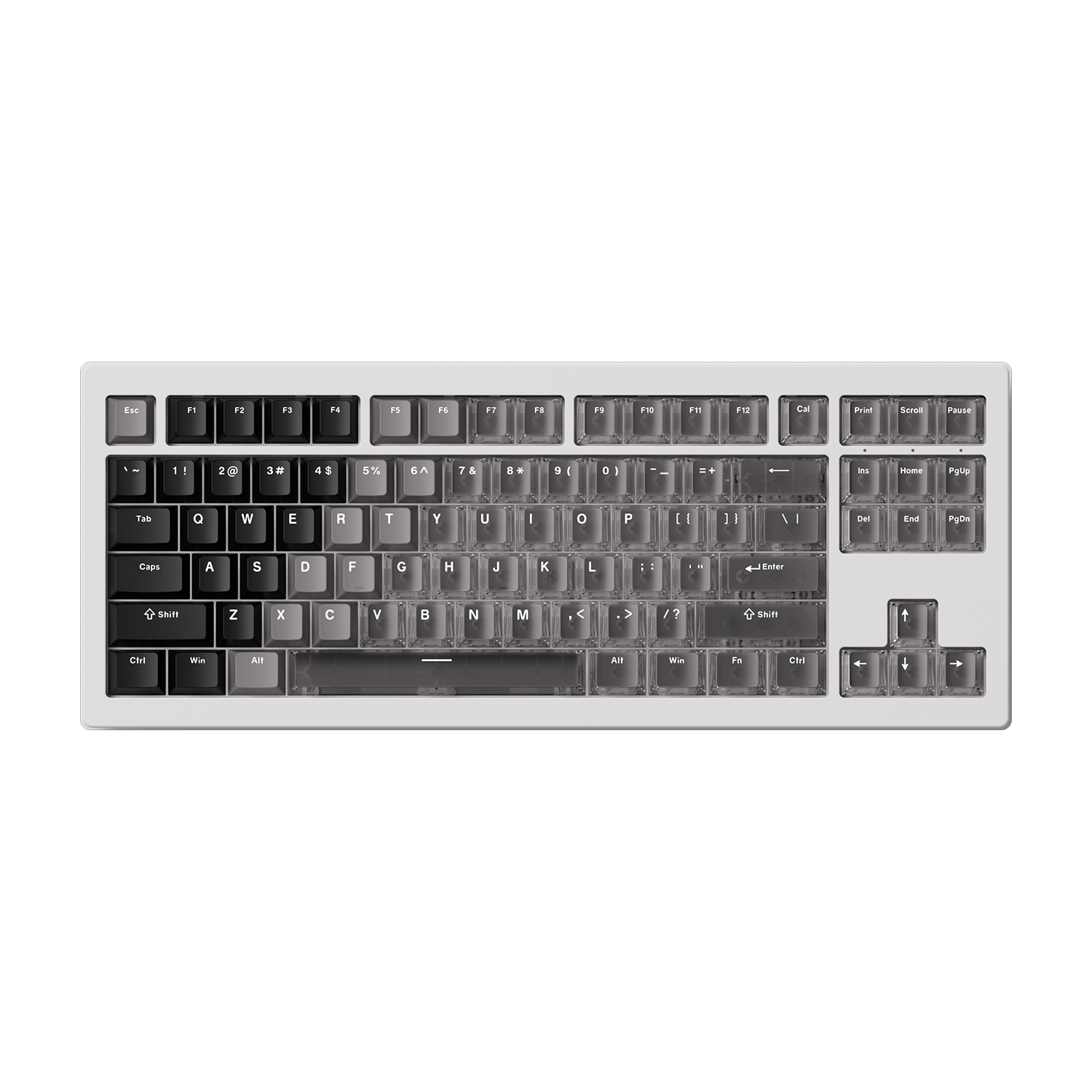 Akko 5087 V3 HE Magnetic Keyboard Gradient Hybrid White Transparent