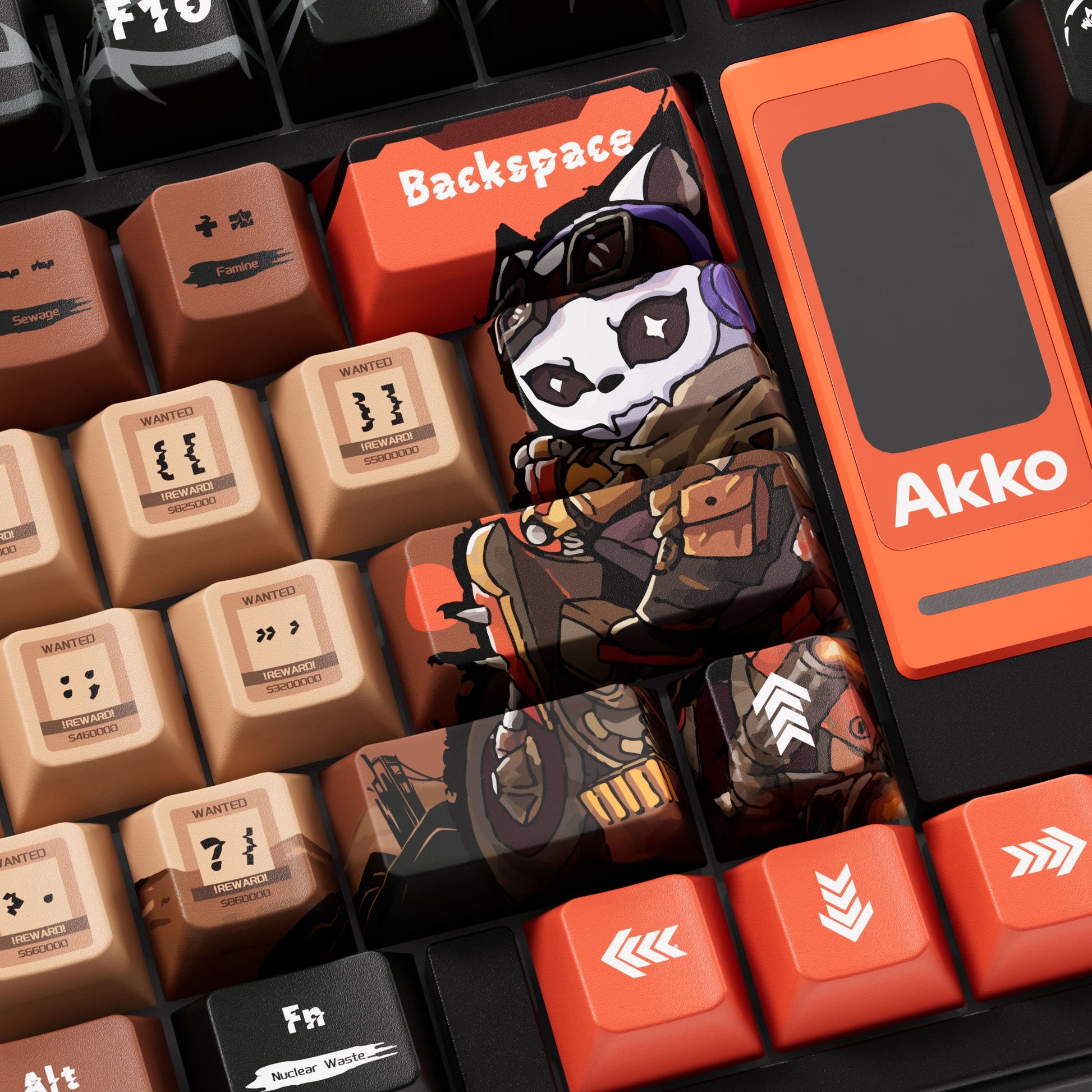 5098B Mechanical Keyboard with Screen Wasteland Survival Theme Screen Details