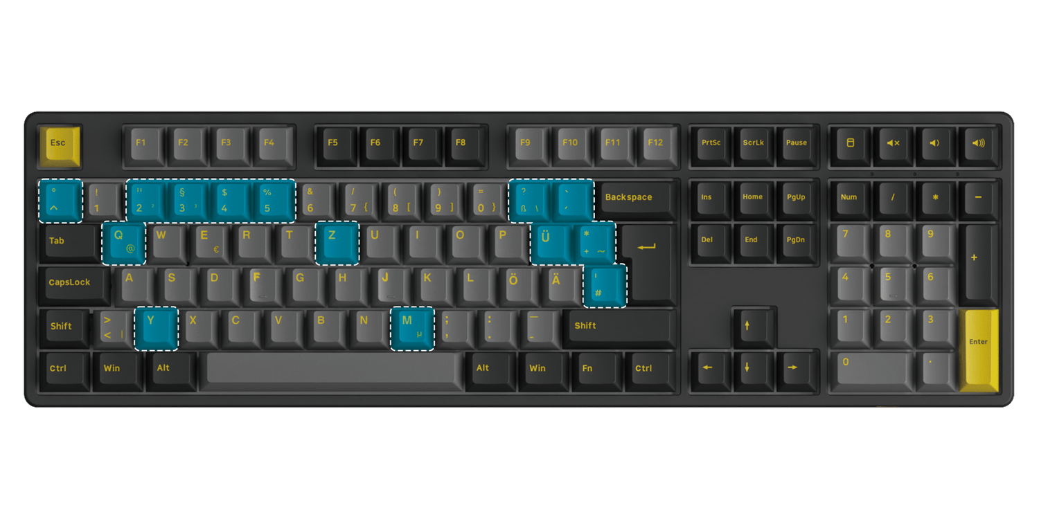 Black & Gold 5108B Plus ISO DE Tastatur