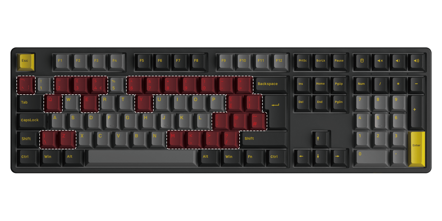 Black & Gold 5108B Plus ISO UK Tastatur