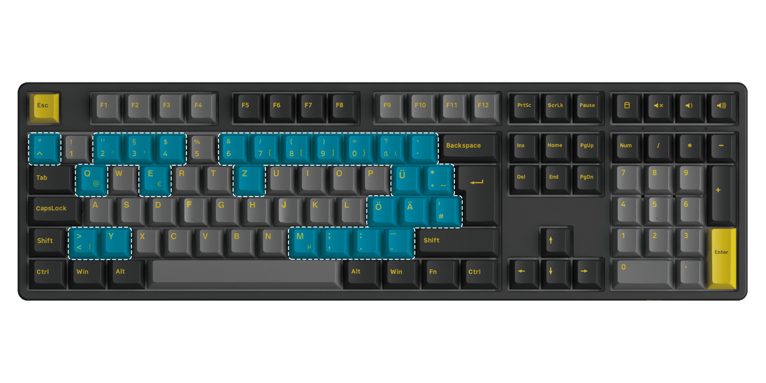 Black & Gold 5108B Plus ISO DE Tastatur