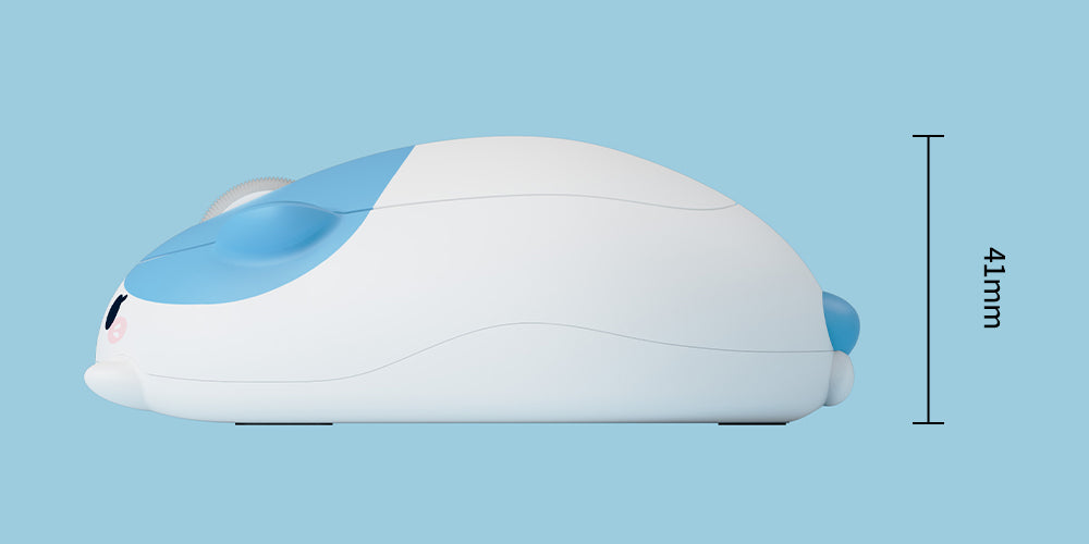 Akko Blue and White Cat Theme Mouse 41mm Height