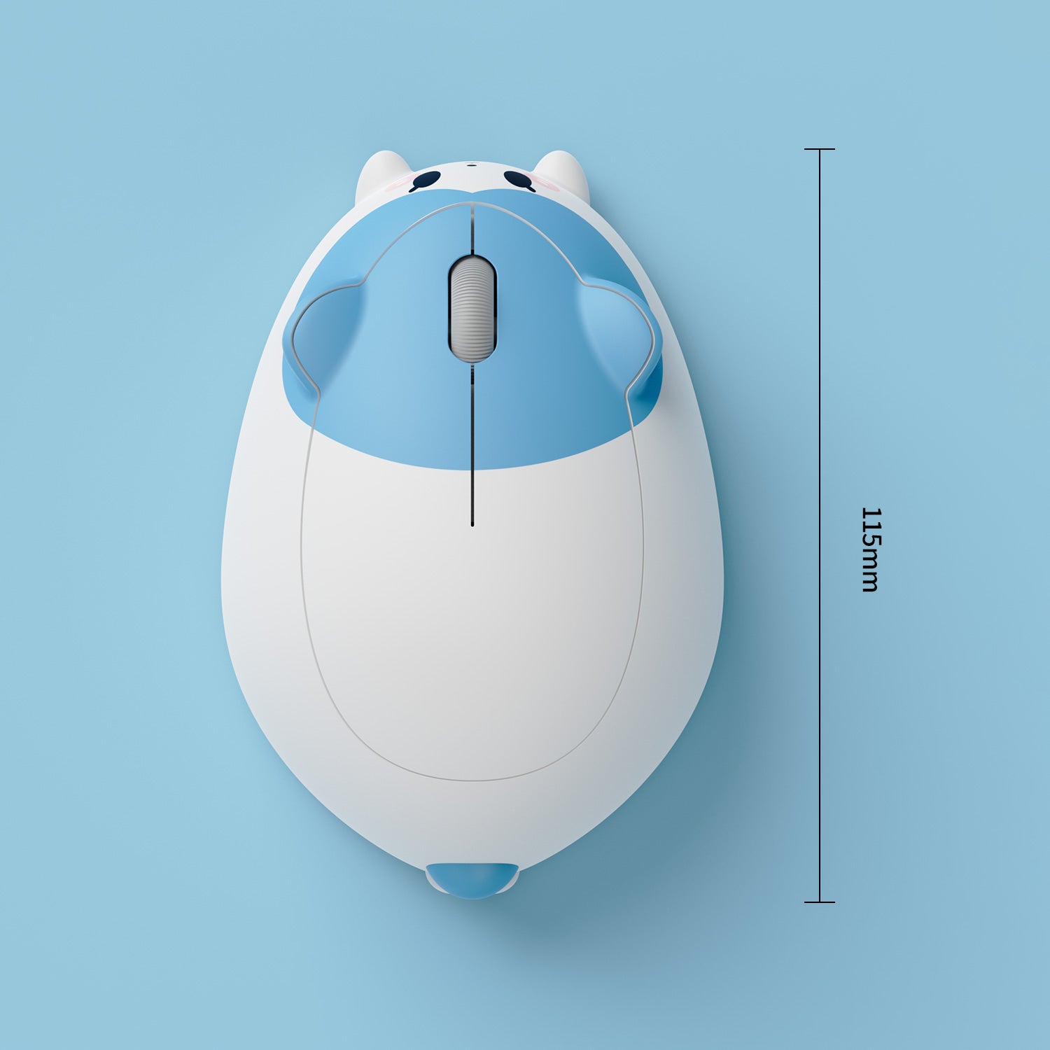 Akko Blue and White Cat Theme Mouse 115mm Length