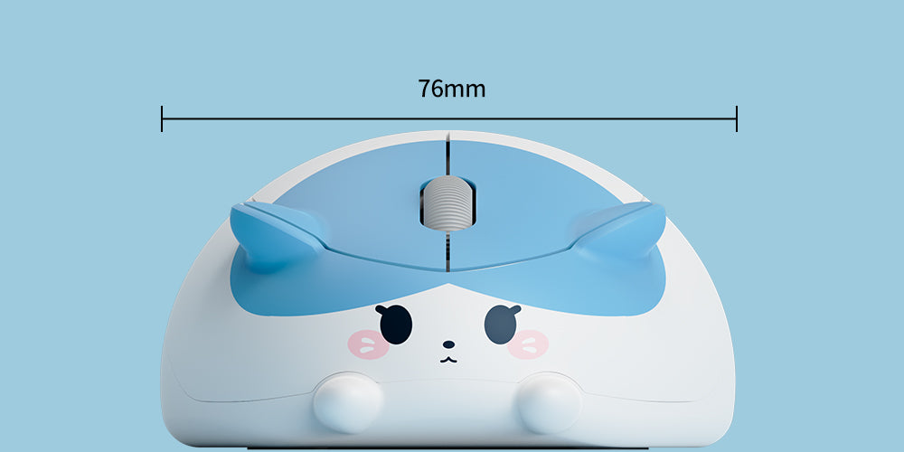 Akko Blue and White Cat Theme Mouse 76mm Width