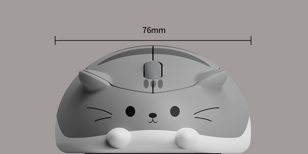 Akko Cat Theme Mouse Gray MIMO Width