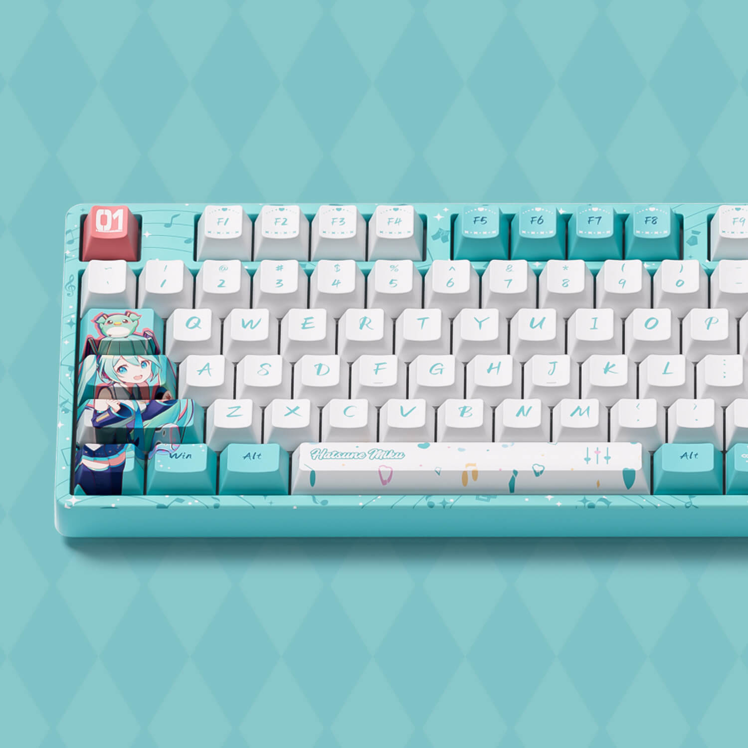 Akko Hatsune Miku 5108B Plus Mechanical Keyboard PBT Dye-sub Keycaps