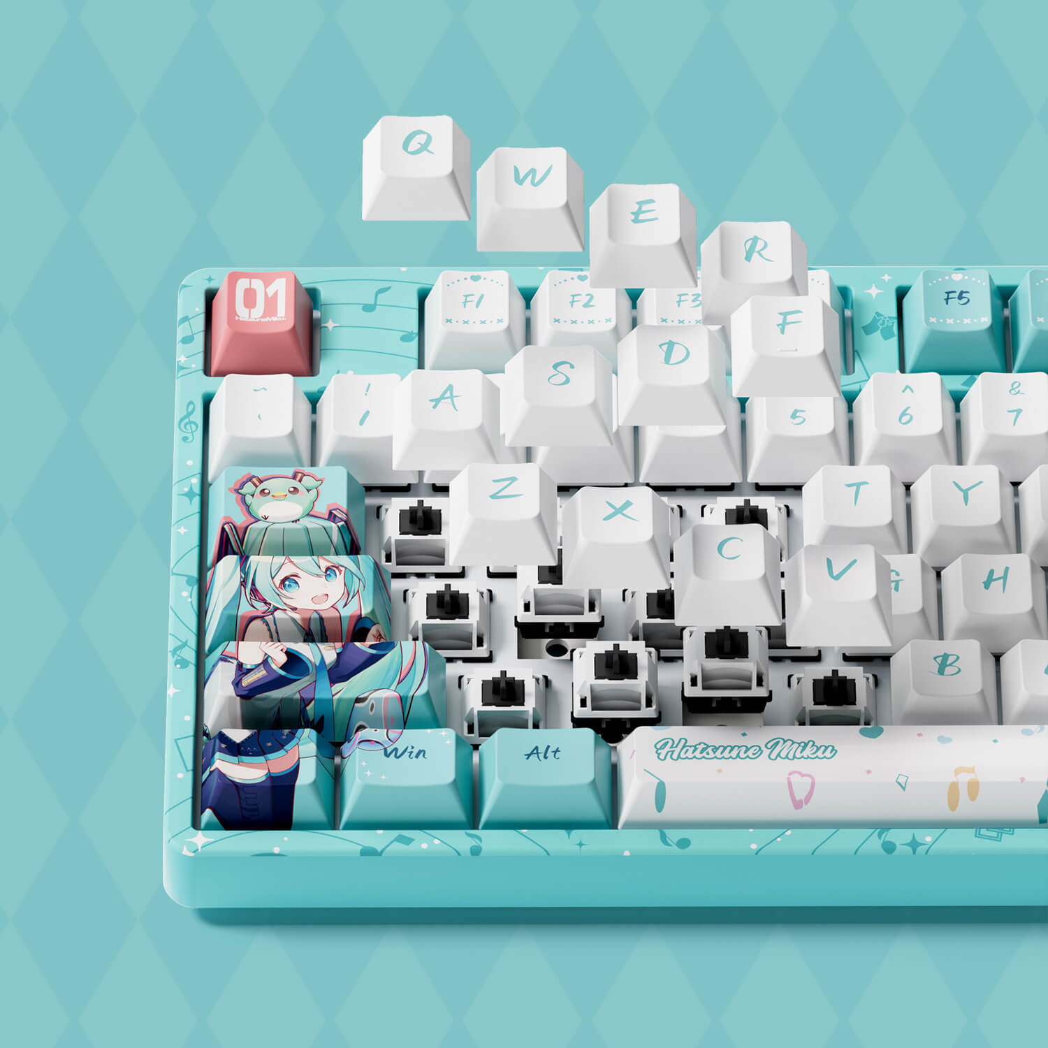 Akko Hatsune Miku 5108B Plus Mechanical Keyboard Hot Swappable Switches