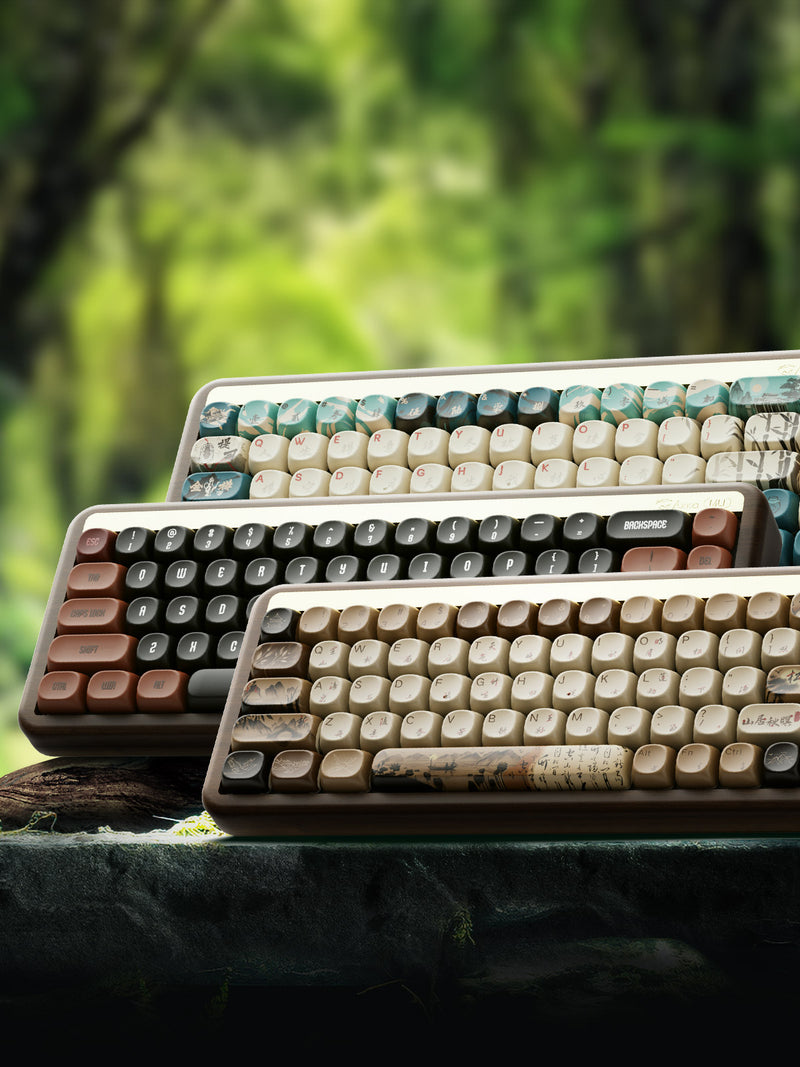 three akko mu01 holz tastatur