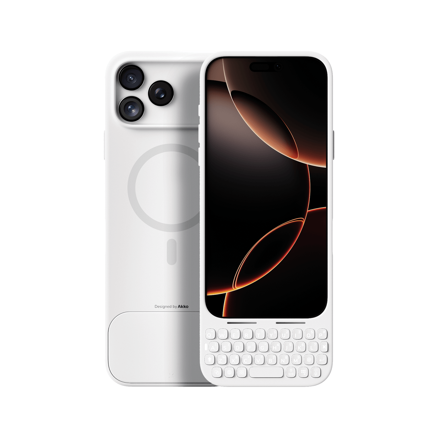 Akko MetaKey Keyboard Case for iPhone 17 Cloud White