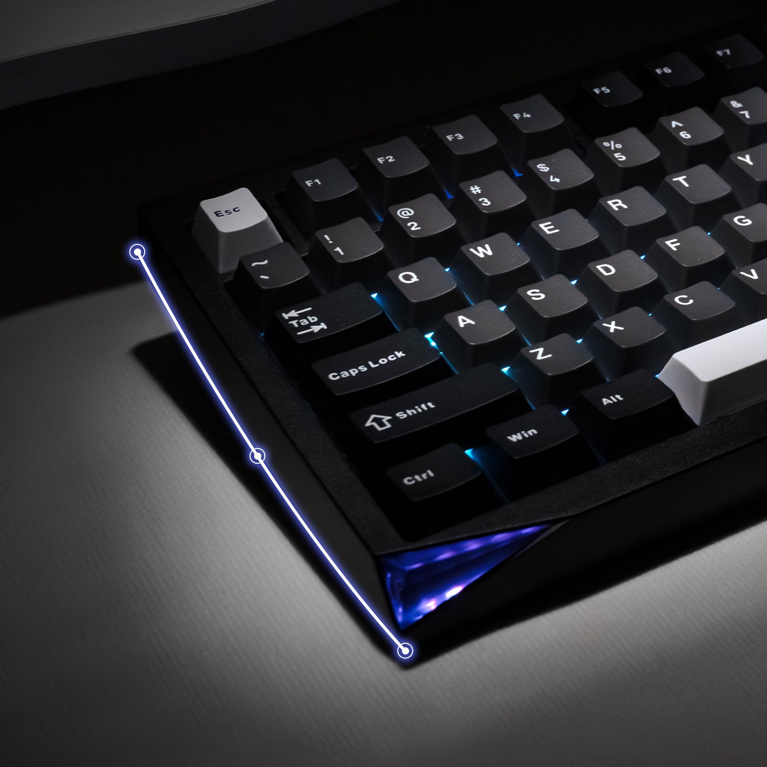 Akko Mineral 02 VIA Keyboard Silver Curved Design