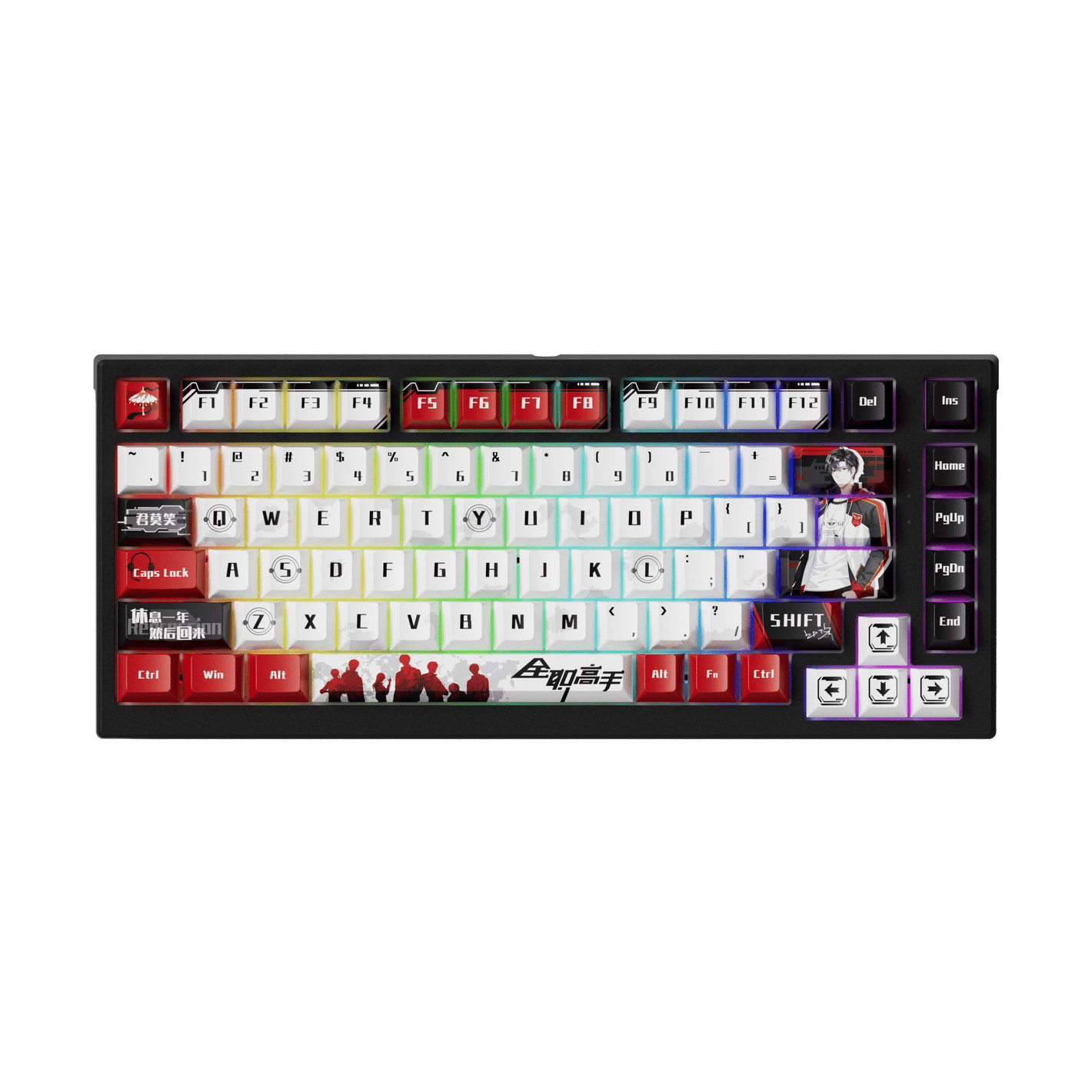 Akko TAC75 HE Magnetic Keyboard Kings Avatar with RGB On