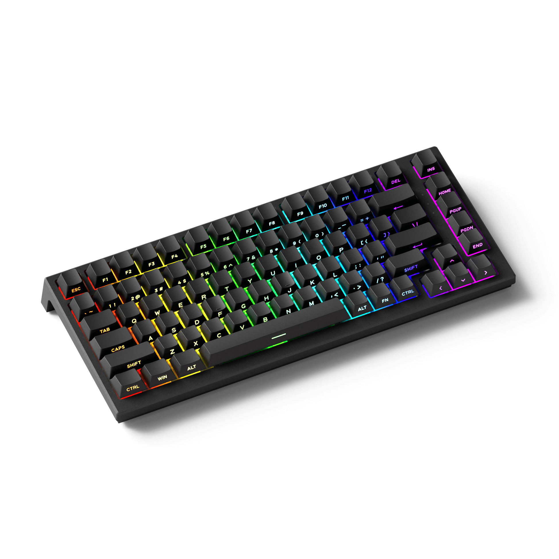 Akko TAC75 HE Magnetic Keyboard Shine Through Black Left Side