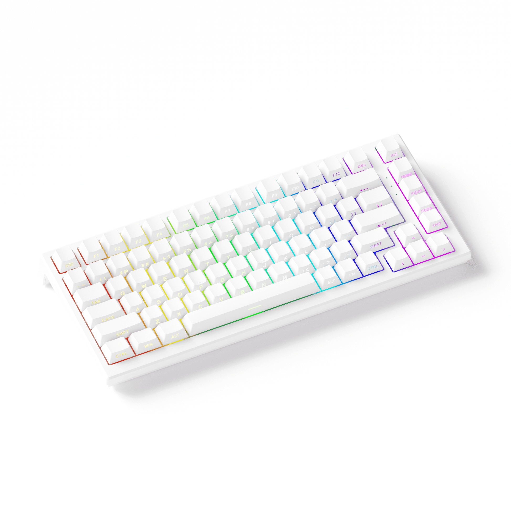 Akko TAC75 HE Magnetic Keyboard Shine Through White Left Side