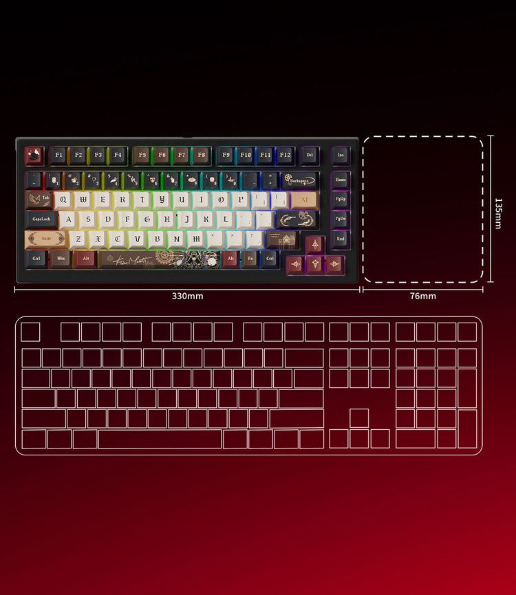 Akko TAC75 HE Magnetic Keyboard—Lord of Mysteries Size