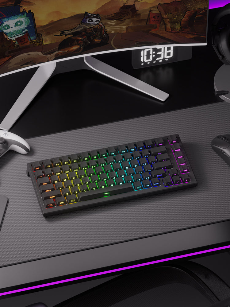 Akko TAC75 HE Magnetic Keyboard Shine Through Black