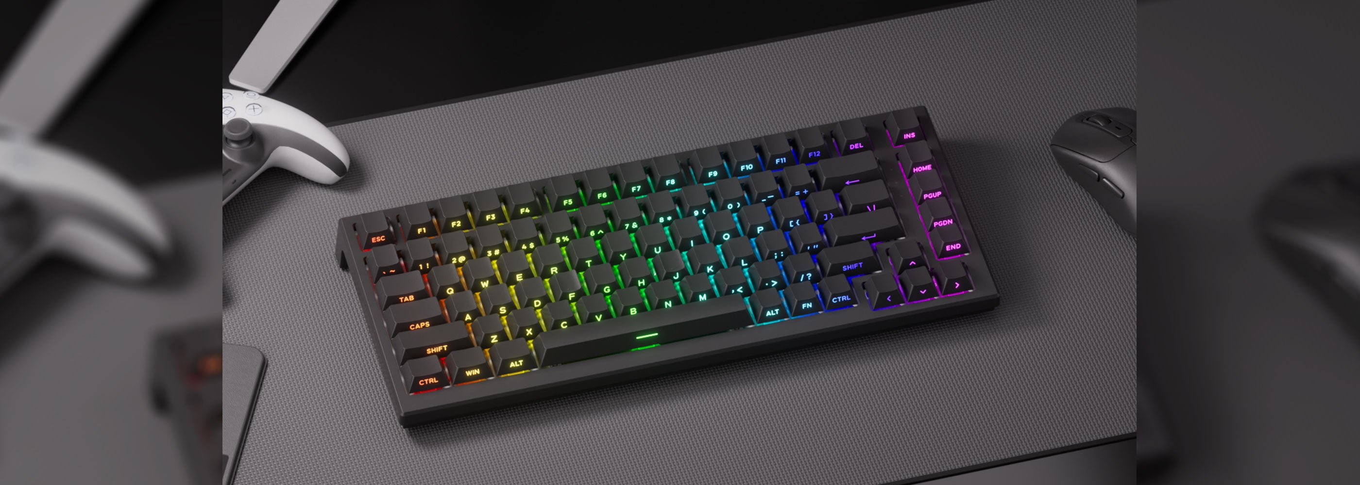 Akko TAC75 HE Magnetic Keyboard Shine Through Black