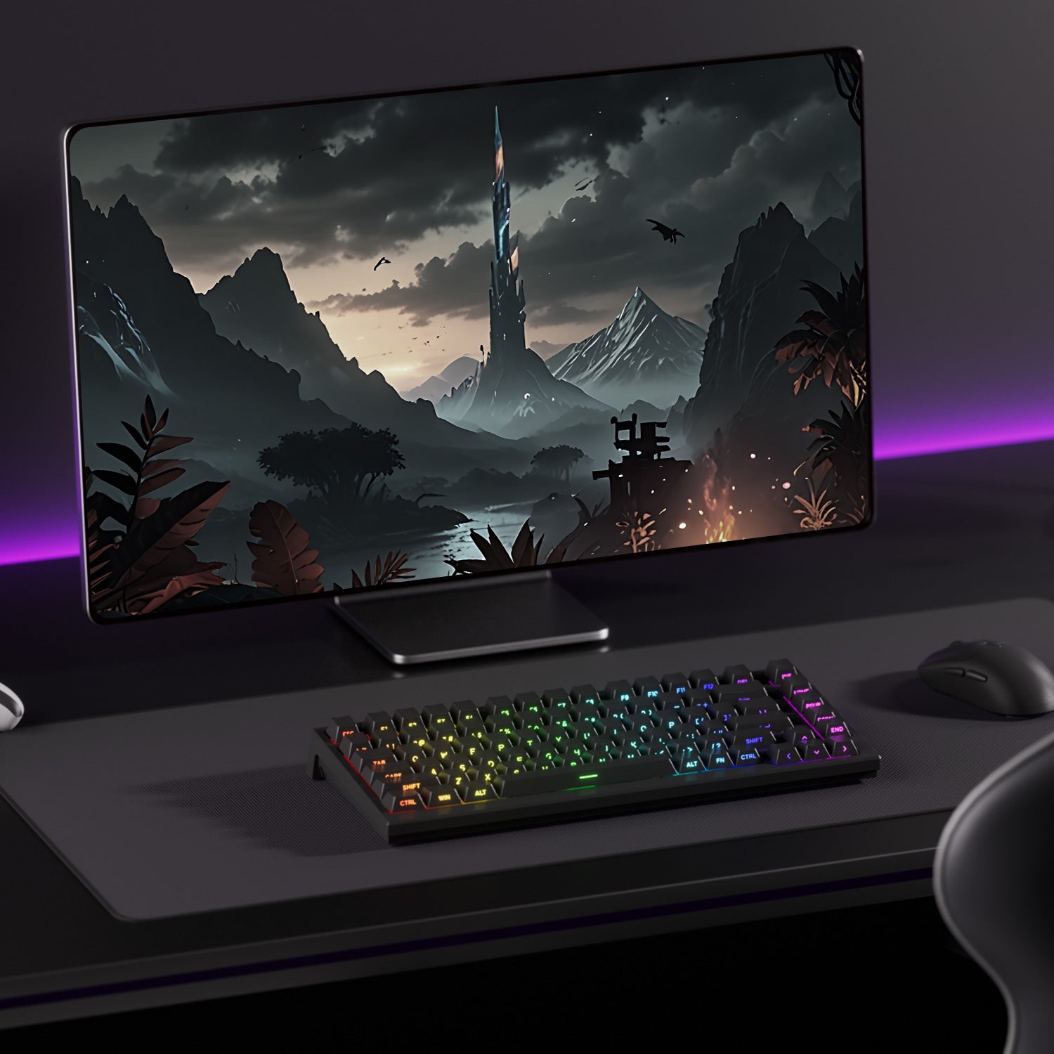 Akko TAC75 HE Magnetic Keyboard- Shine Through Black