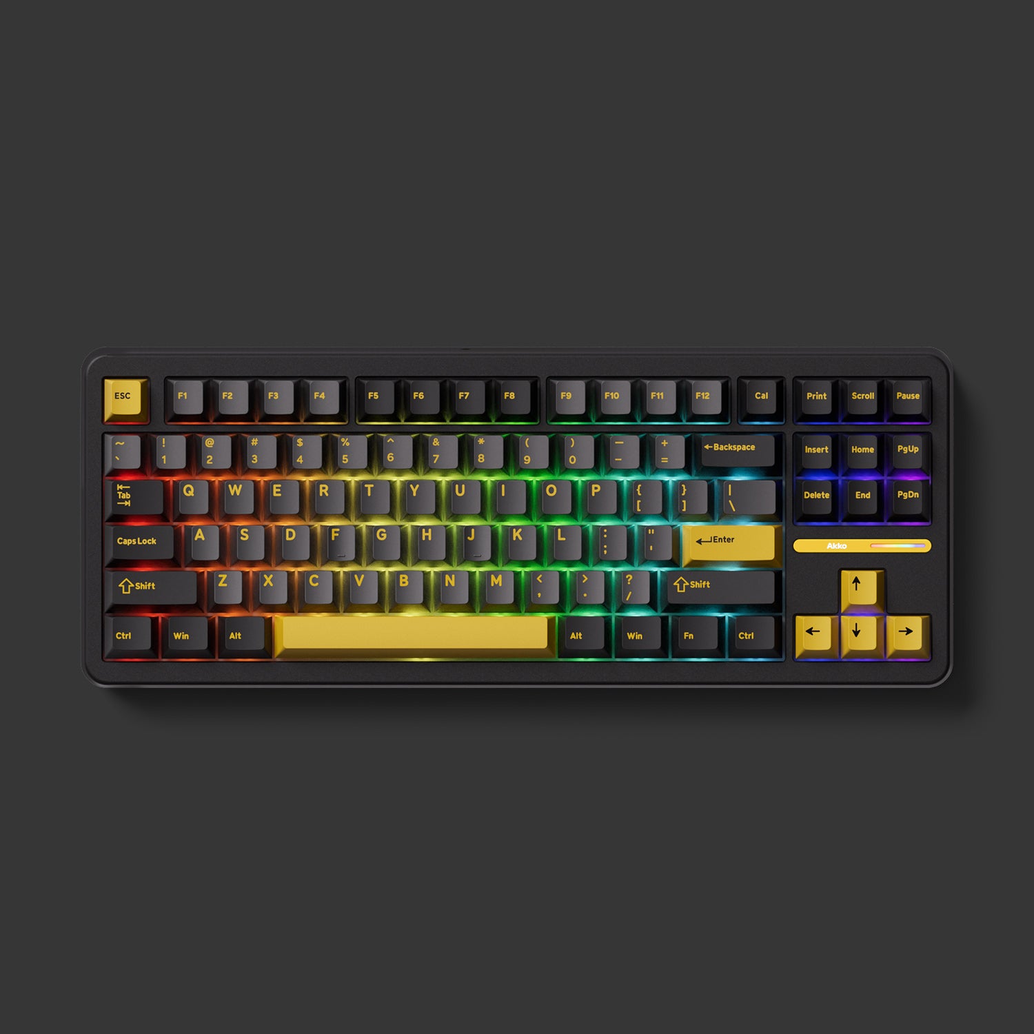 Akko TAC87 Black Gold Mechanical Keyboard TKL Layout