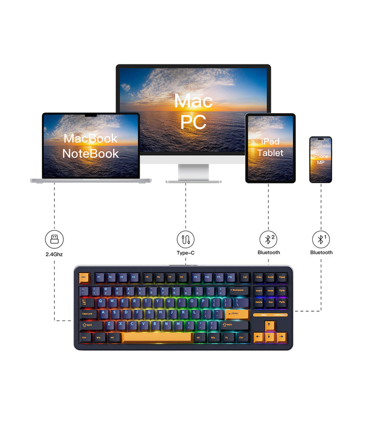 Akko TAC87 Horizon Mechanical Keyboard Multi-Mode