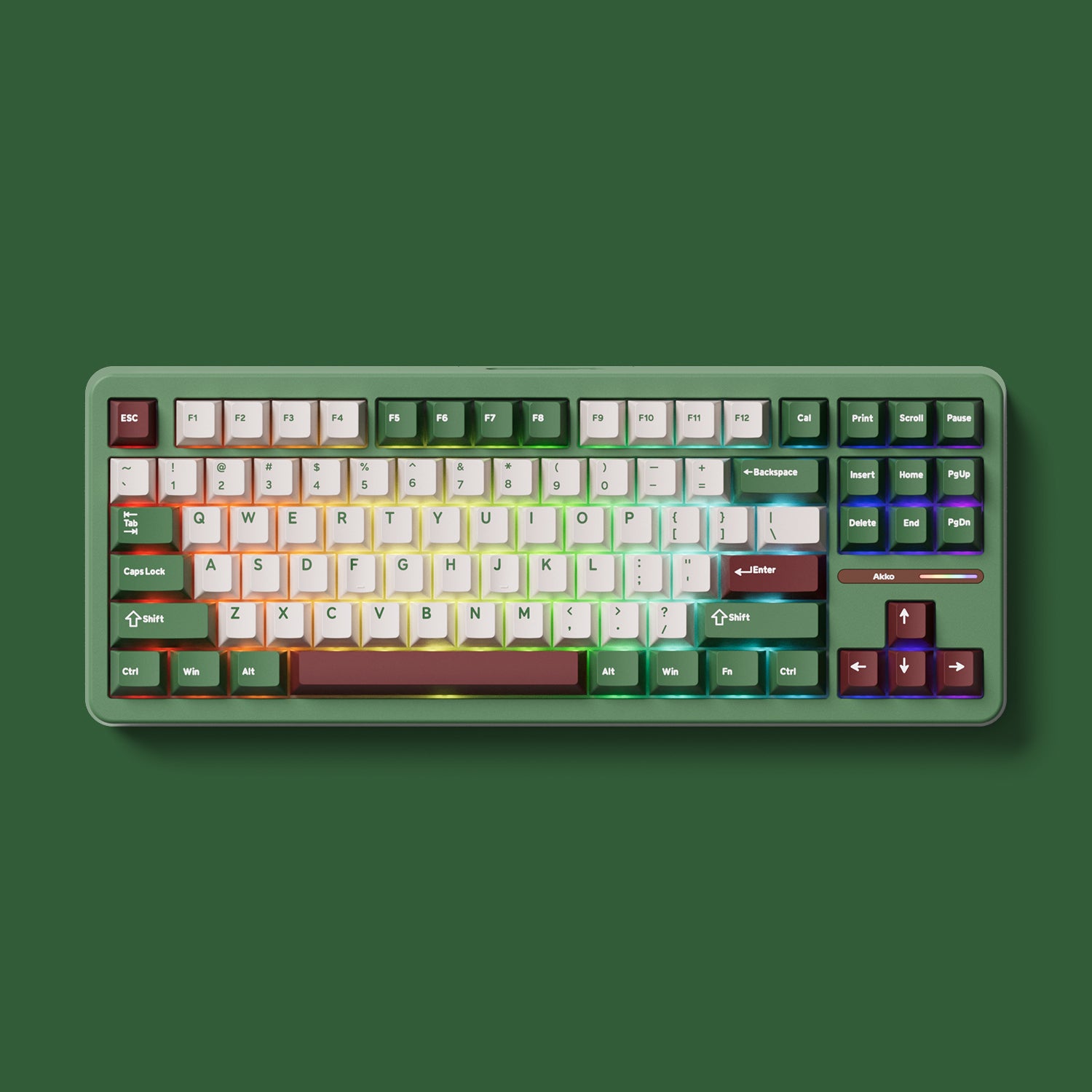 Akko TAC87 Matcha Red Bean Mechanical Keyboard TKL Layout