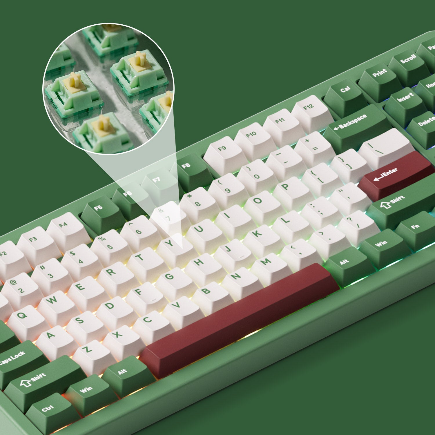 Akko TAC87 Matcha Red Bean Mechanical Keyboard Hot Swappable