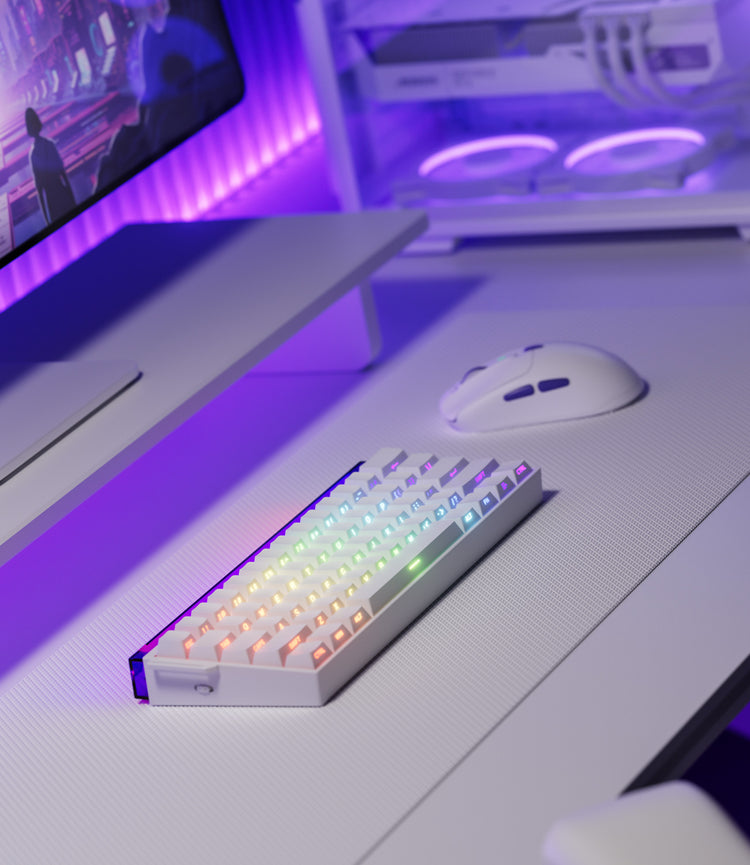 Shine60 HE Magnetic Keyboard RGB on the desk