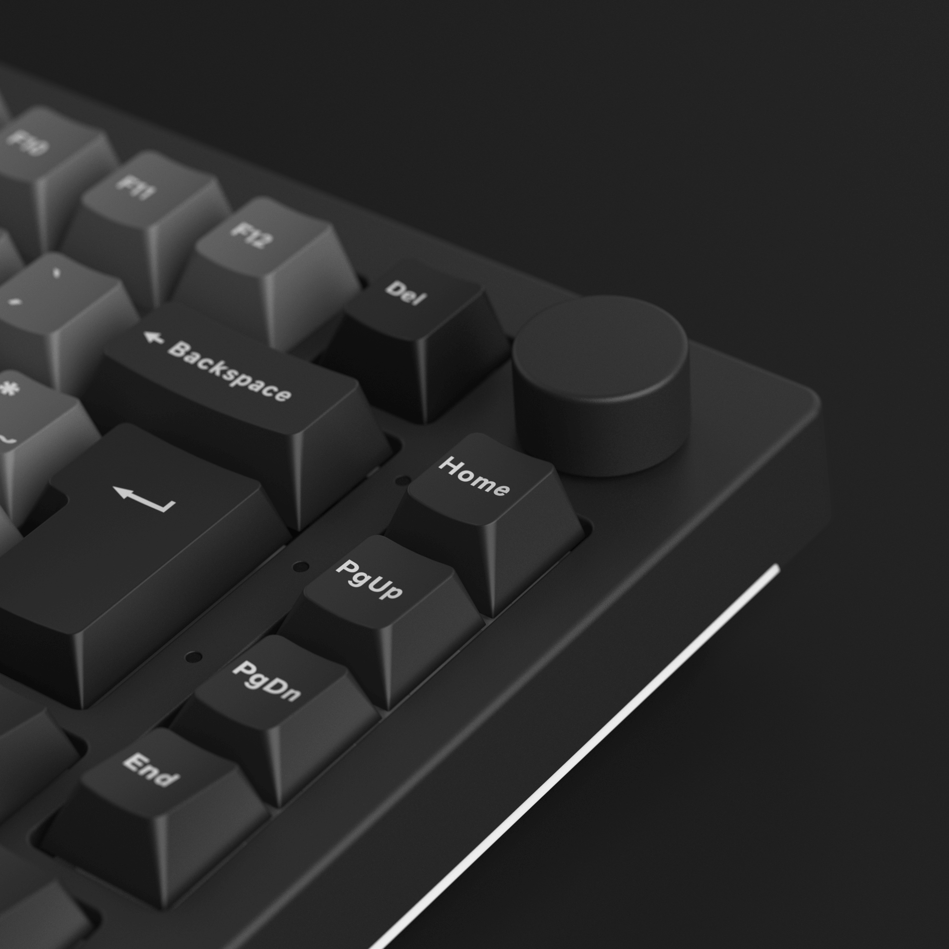Black Silver 5075B Plus VIA ISO Mechanical Keyboard Knob Details