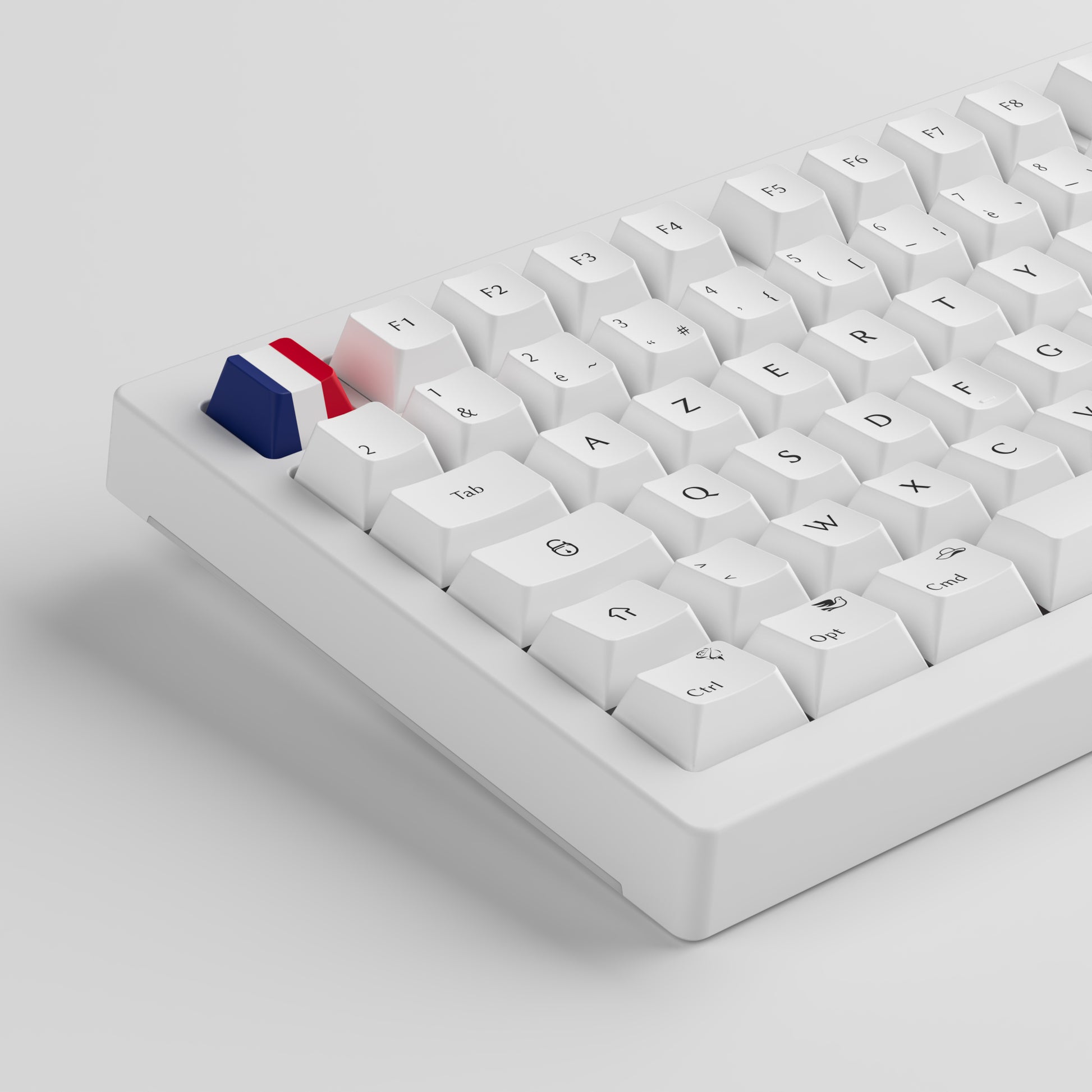 Akko black white 5075B Plus ISO fr Tastatur details linke Seite