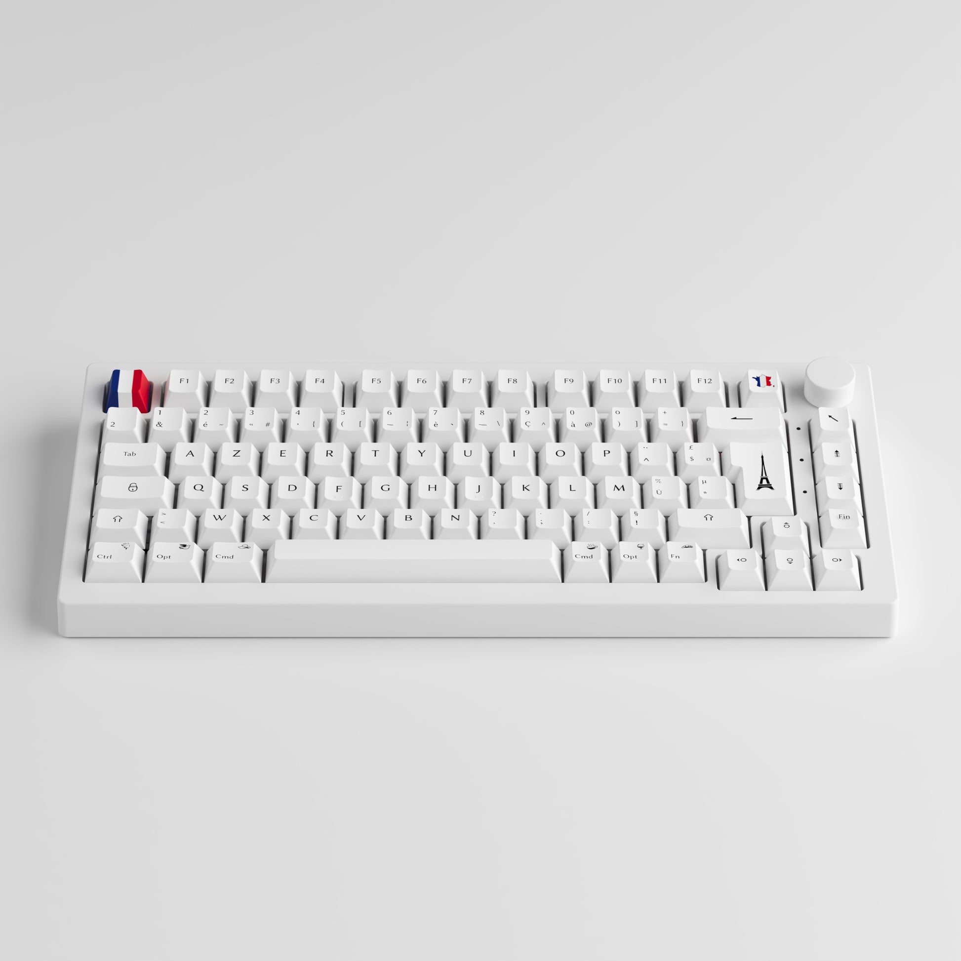 Akko black white 5075B Plus ISO Tastatur frontansicht