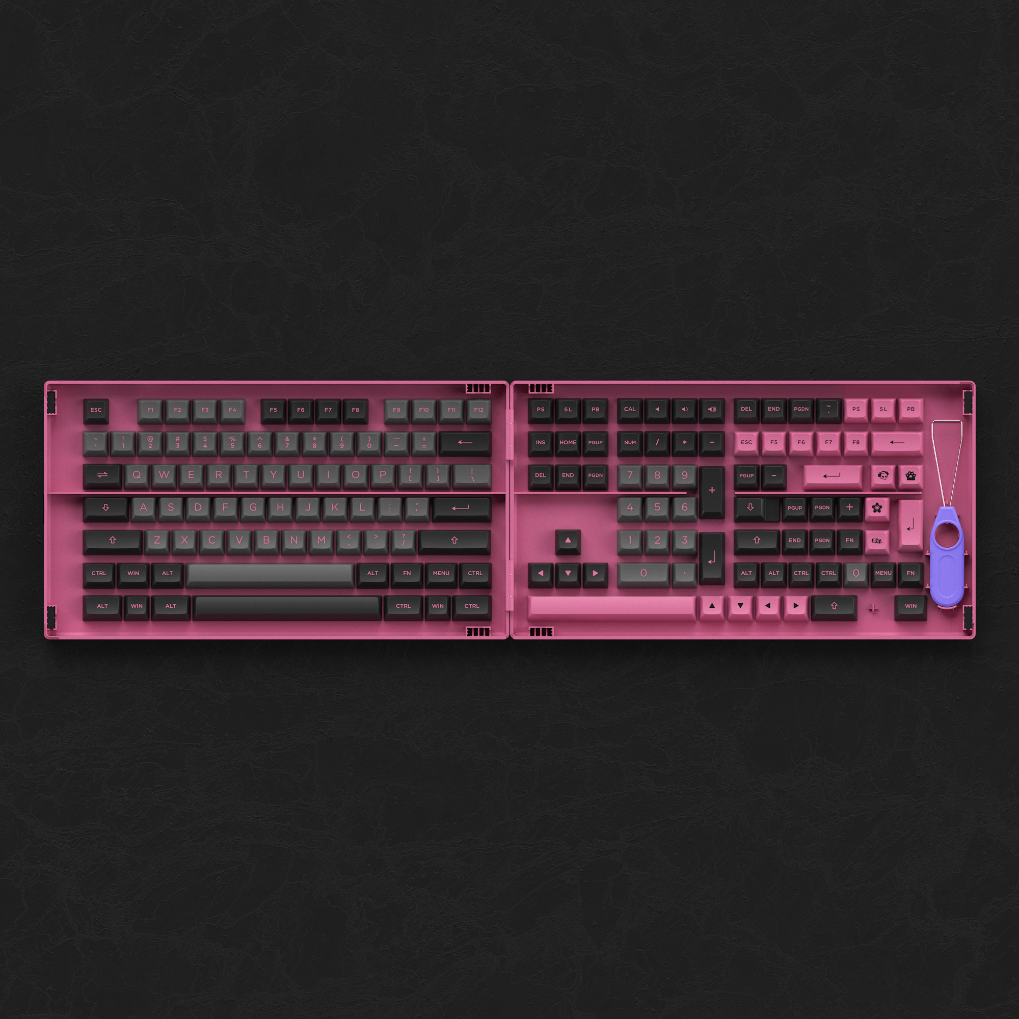 Black & Rose ASA Tastenkappen-Set (PBT, 197 Tasten)