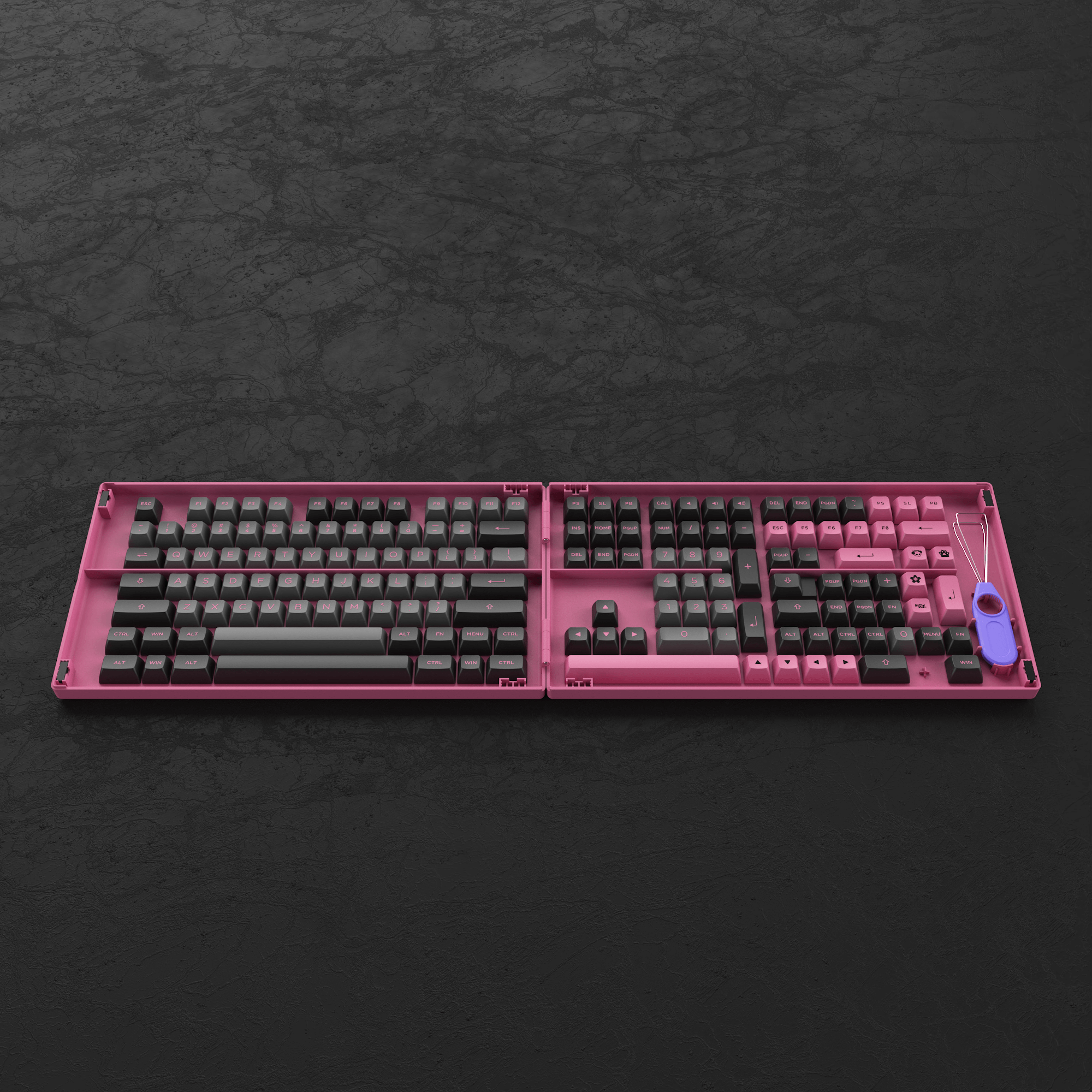 Black & Rose ASA Tastenkappen-Set (PBT, 197 Tasten)