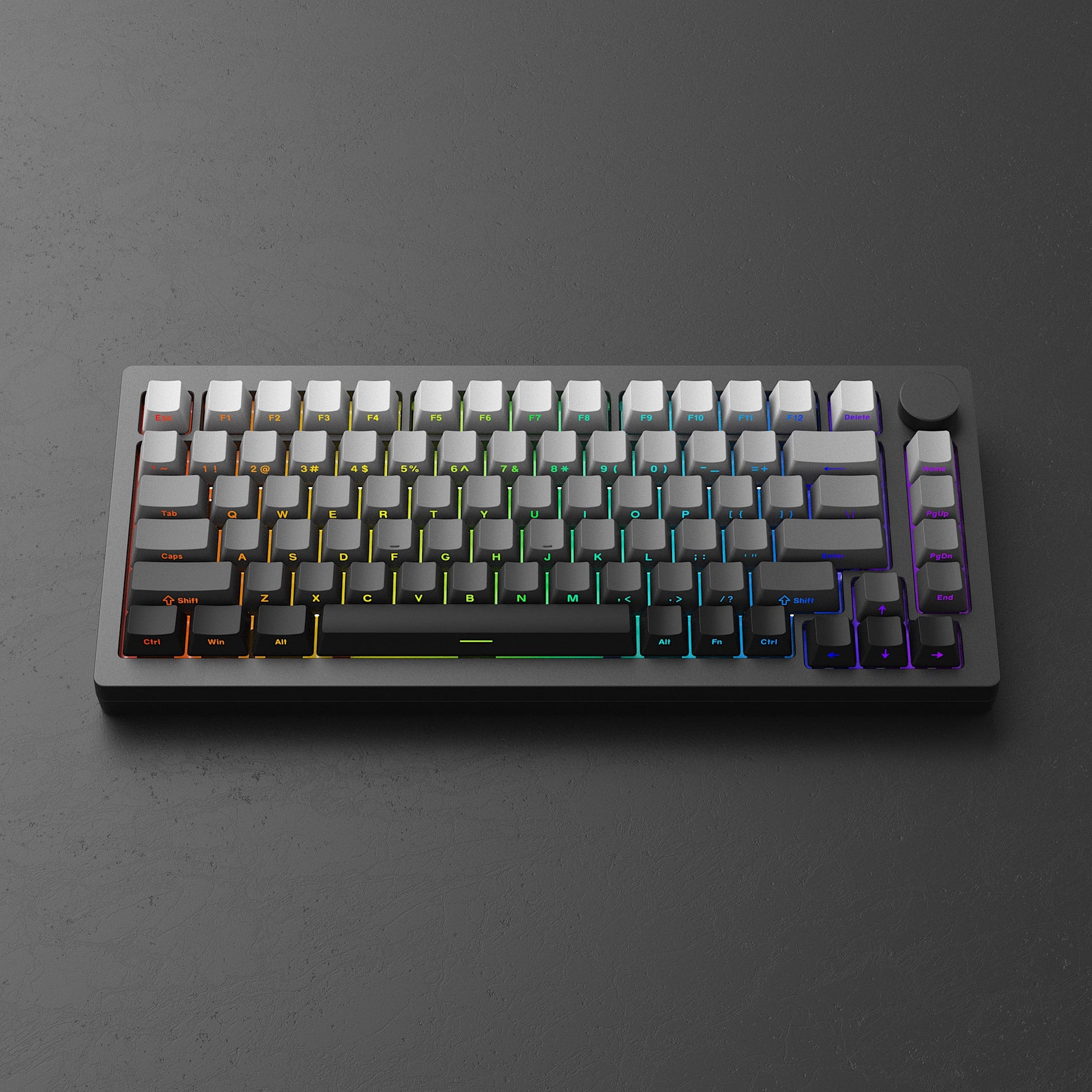 MonsGeek M1W V3 SP keyboard dark night theme side print keycaps