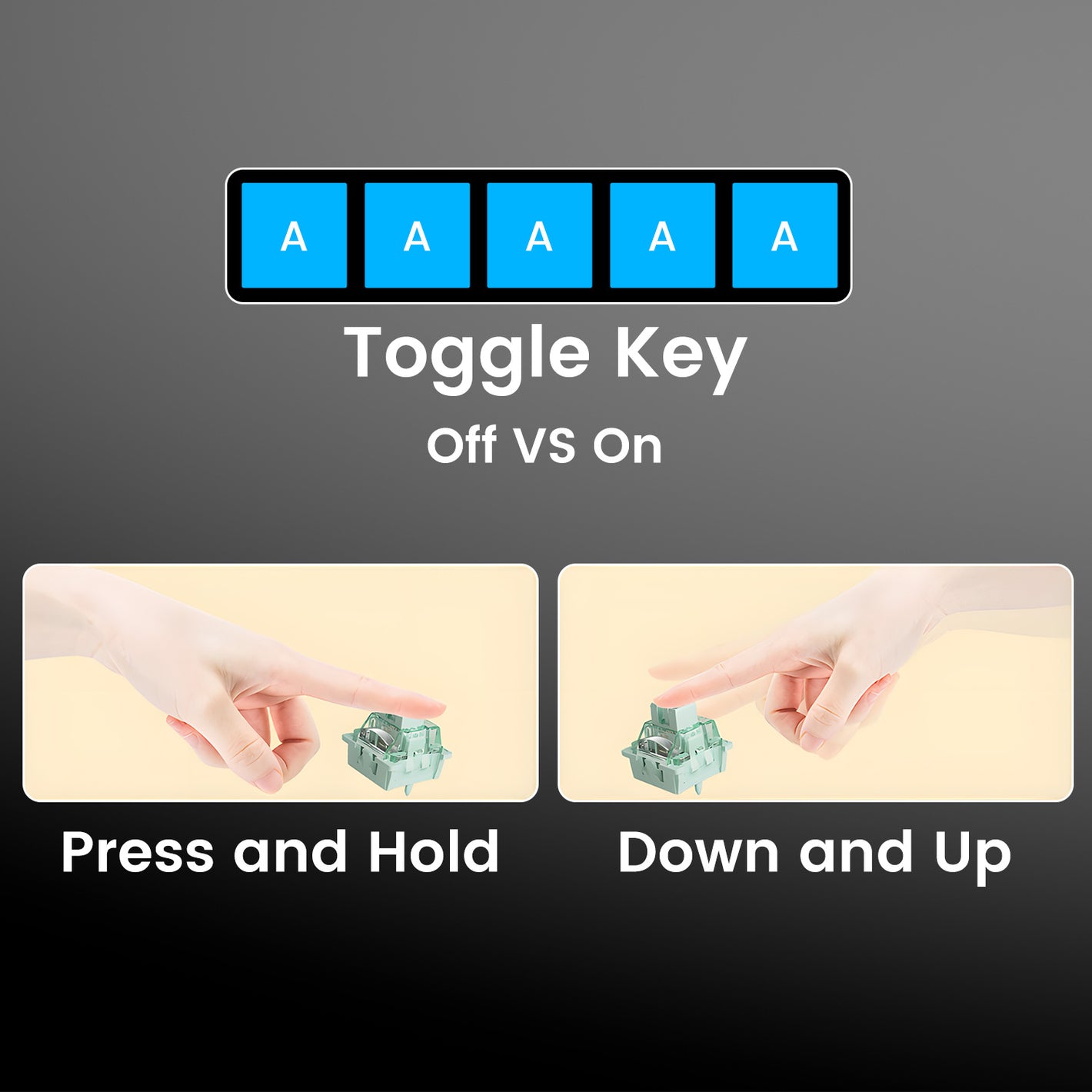 Akko MOD 007B HE Black & Silver ISO Keyboard Toggle Key