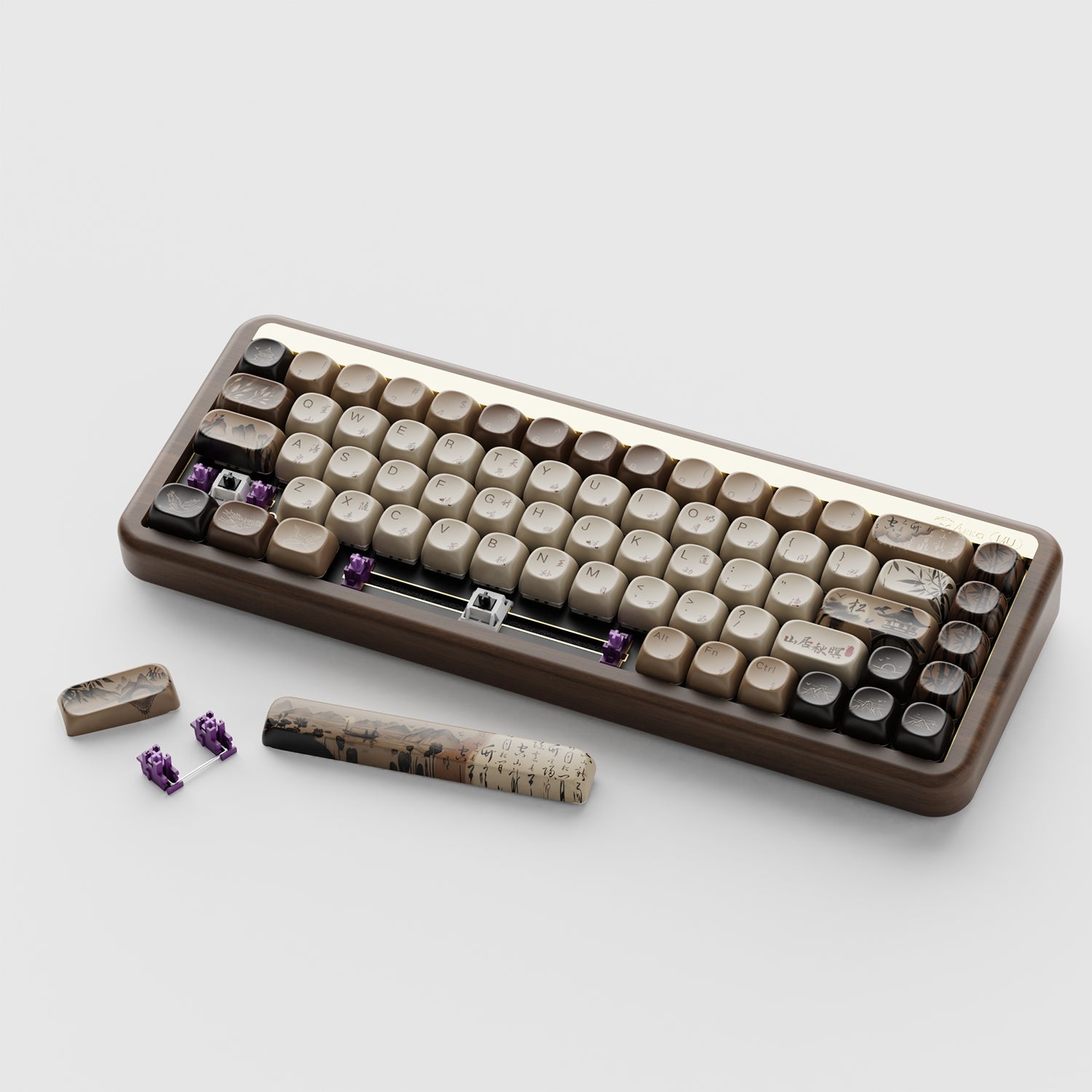 akko Mountain Seclusion holz tastatur stabilizer