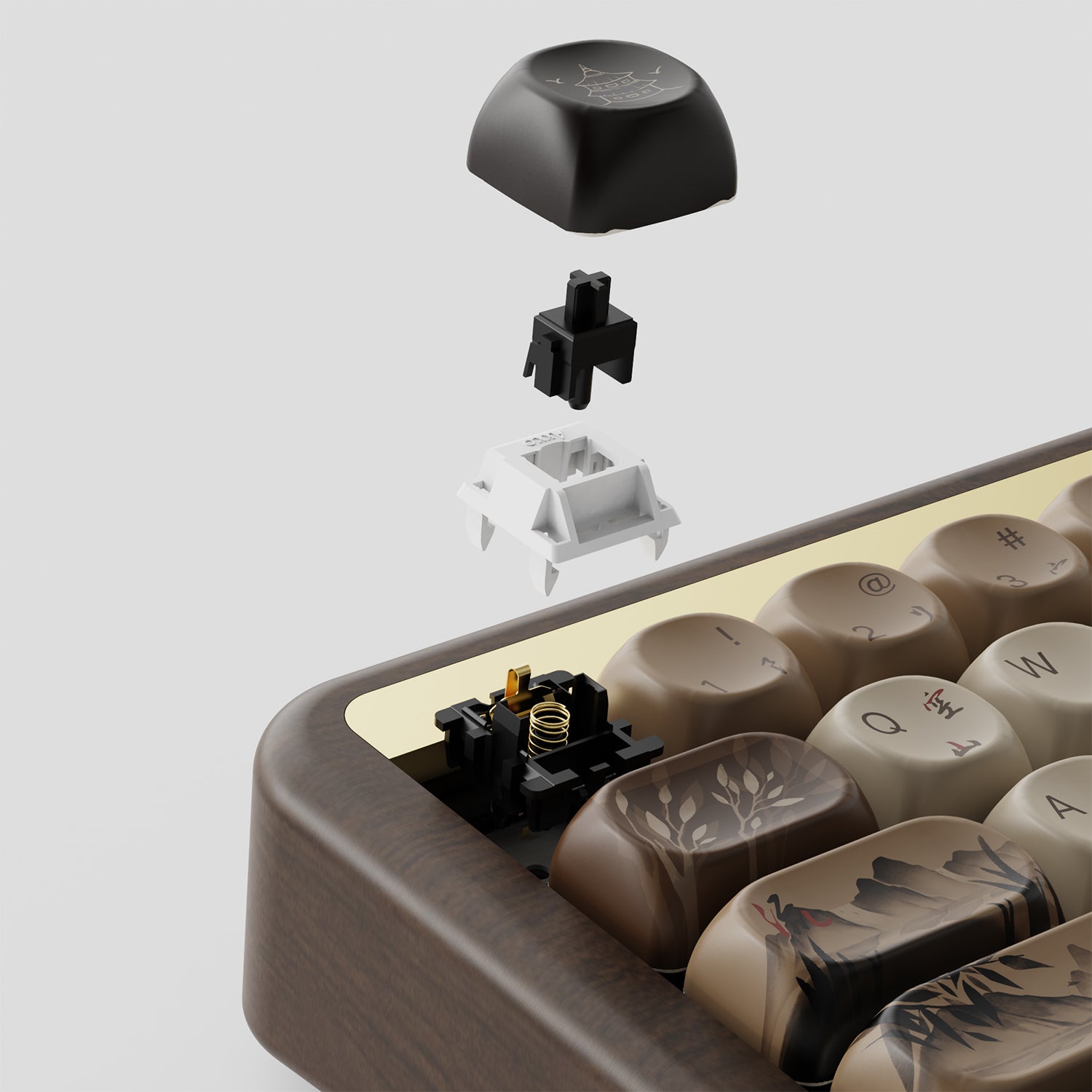 akko mu01 holz tastatur 5-pin Hot-swappable