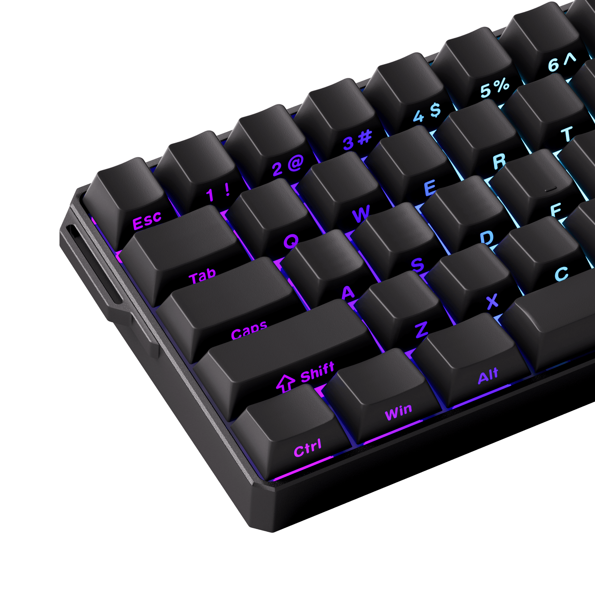 FUN60 Ultra Black Magnetic Keyboard Side Printed Keycaps