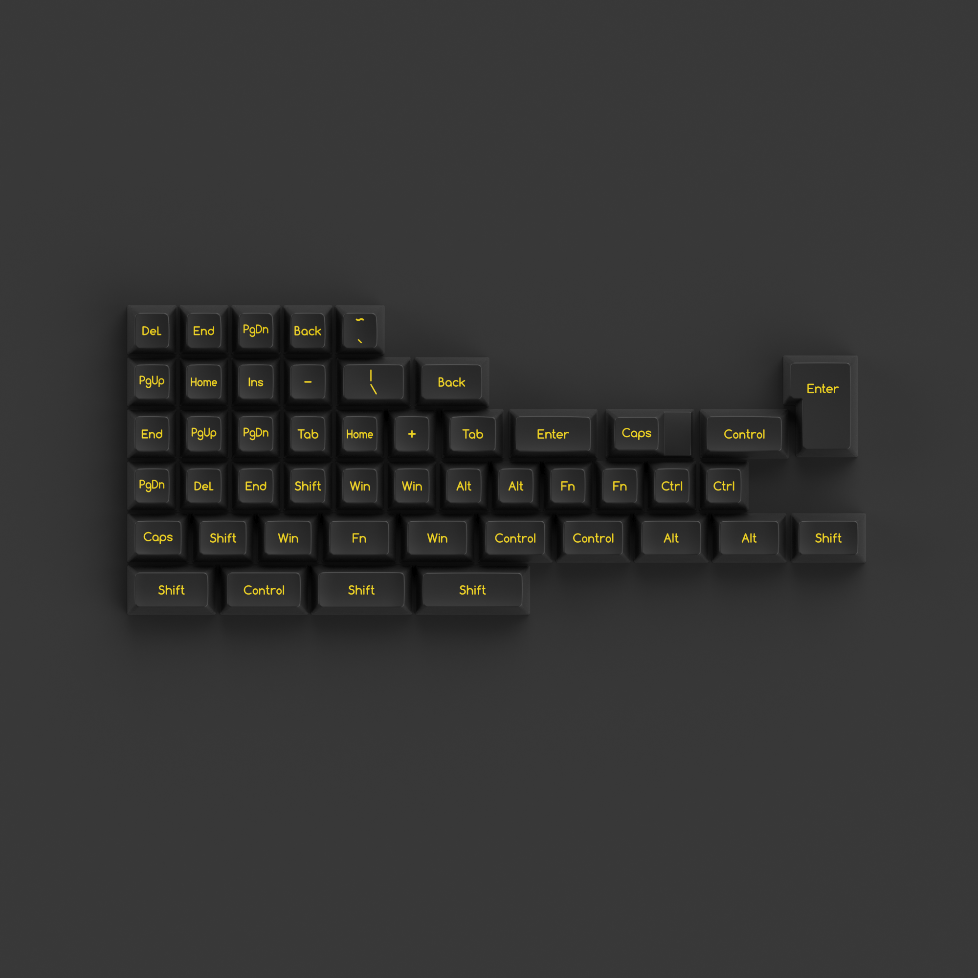 Black & Gold ABS SAL Tastenkappen-Set (195 Tasten)