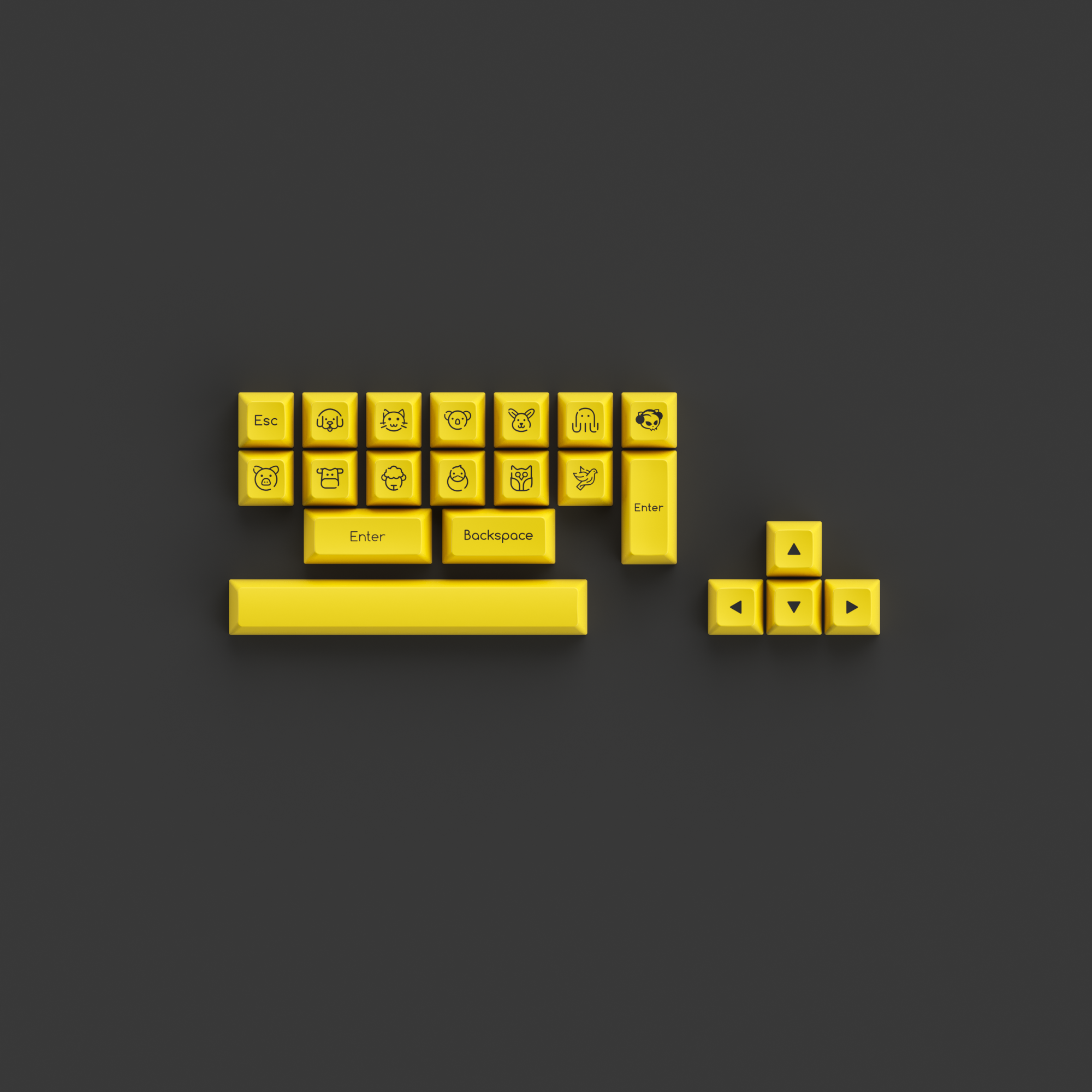 Black & Gold ABS SAL Tastenkappen-Set (195 Tasten)