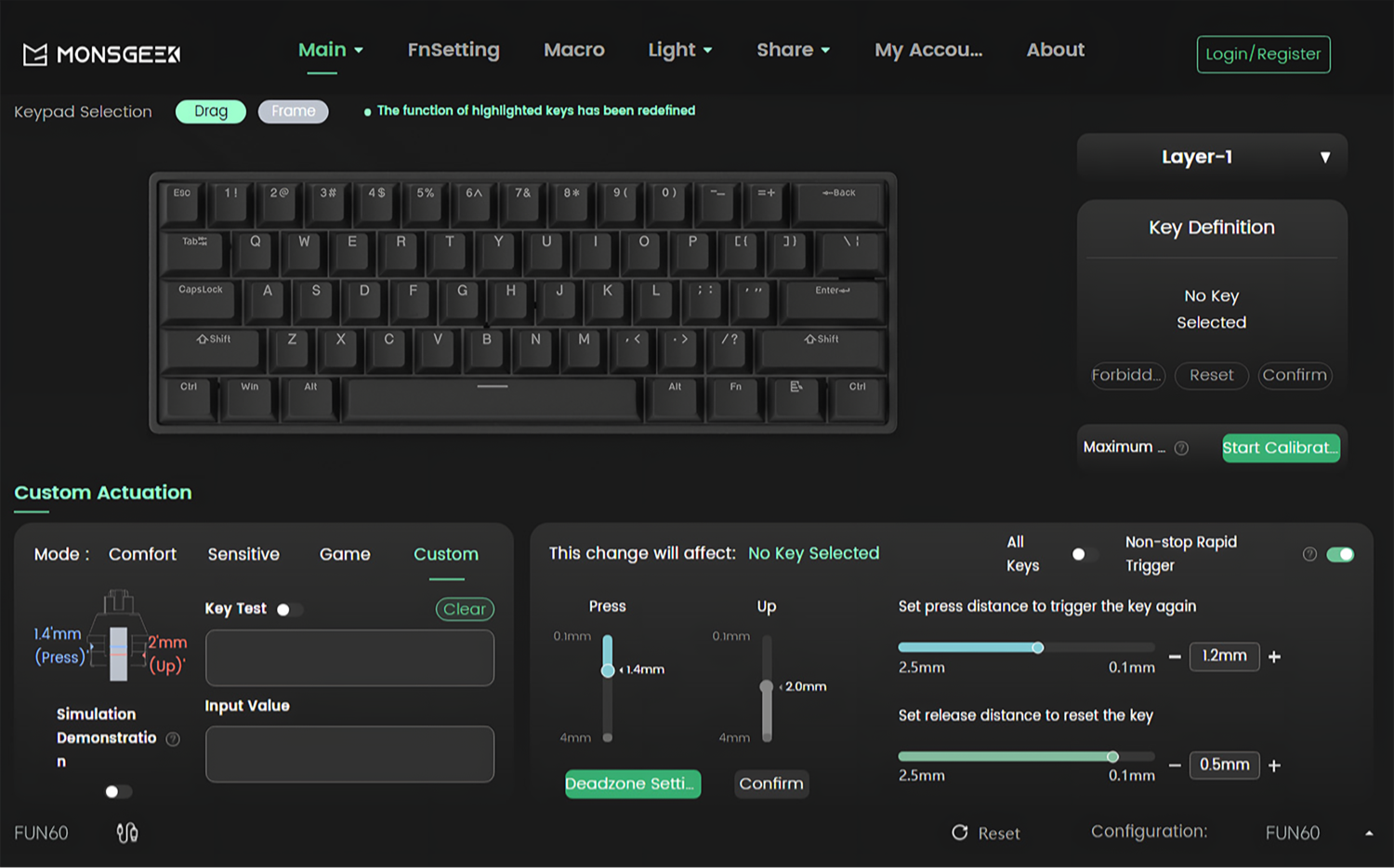 Monsgeek FUN60 Web based Online Driver