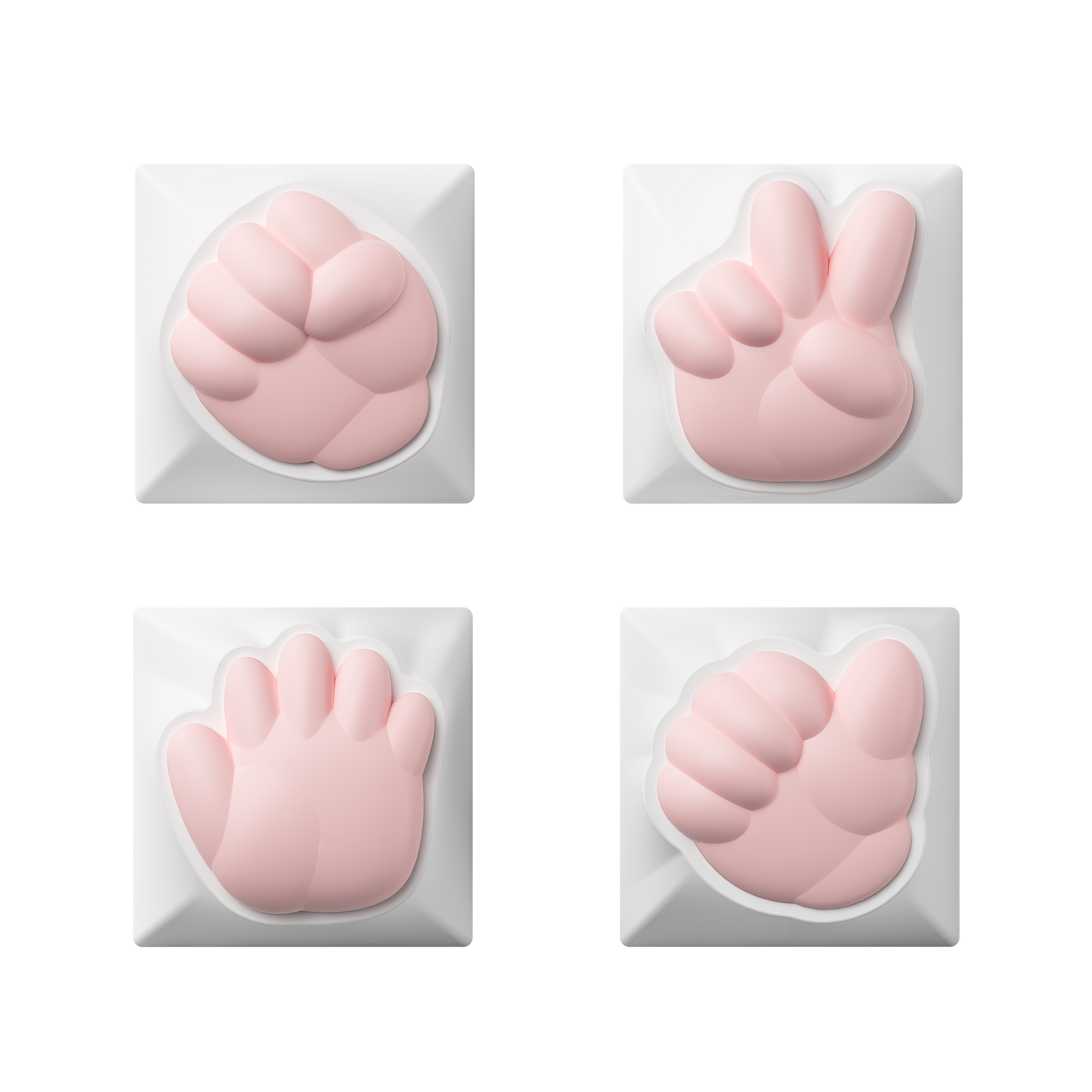 Rock Paper Scissors and Praise Artisan Keycaps