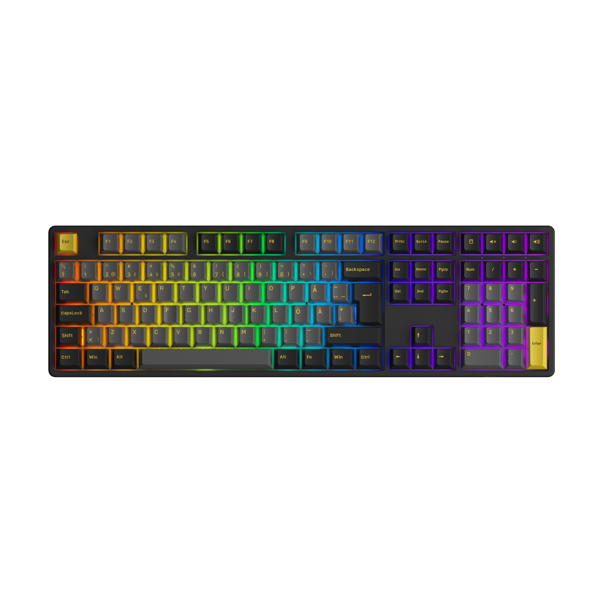 Black & Gold 5108B Plus ISO Tastatur RGB Backlit