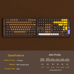 Chocolate Keycap Set (178 Keys)