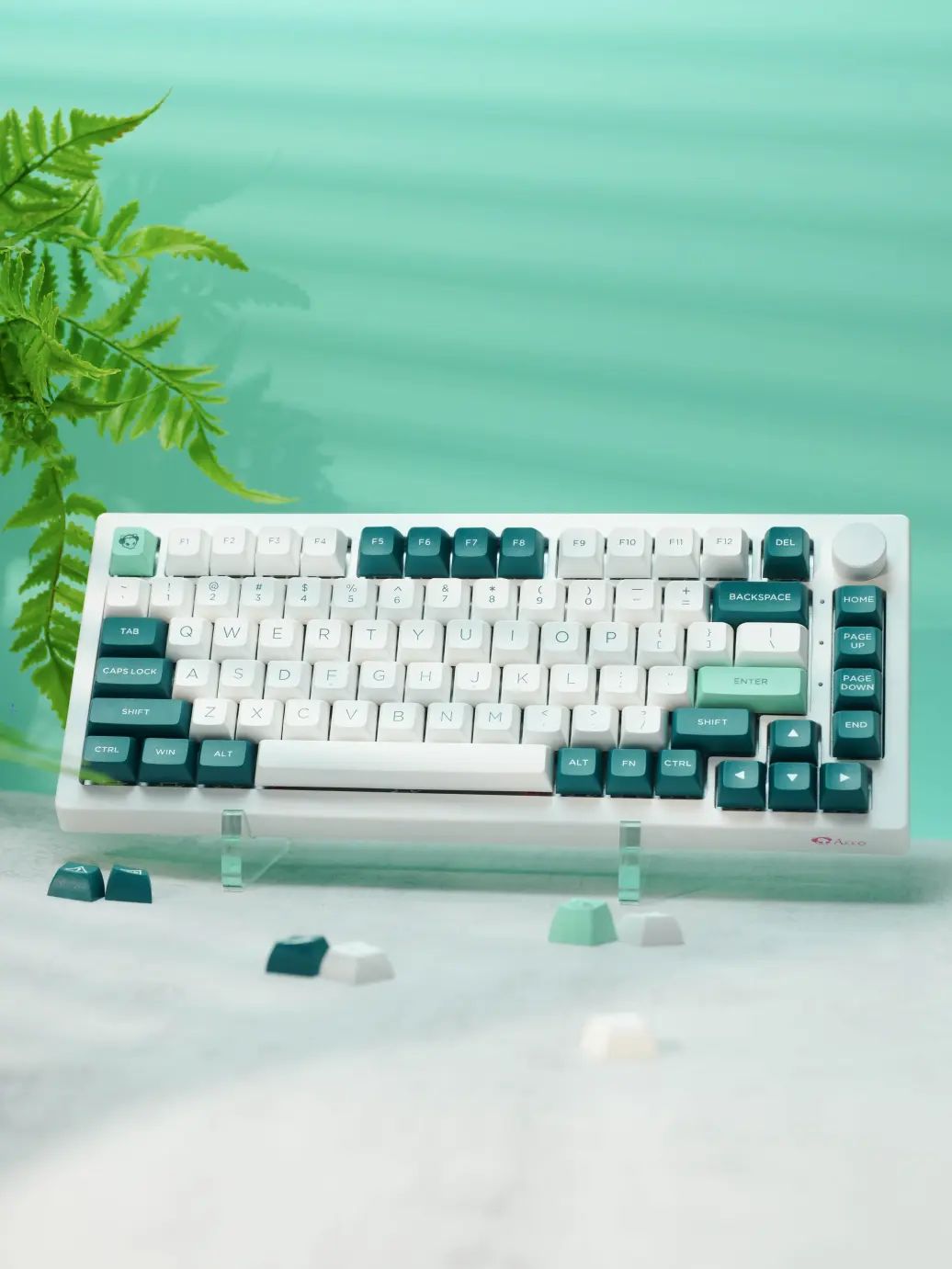 【美品】AKKO「Herb Garden」PBT キーキャップセット Akko Herb Garden Keycap Set 187-key PBT Double-Shot OSA
