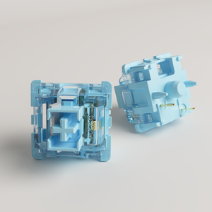 V3 Cream Blue Pro Switch left and right details