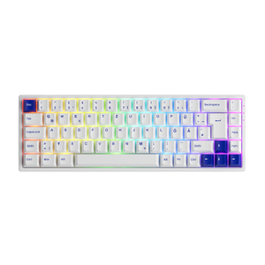 Akko Blue on White 3068B Plus ISO Keyboard with rgb