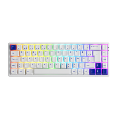 Blue on White 3068B Plus ISO DE/Nordic Keyboard 