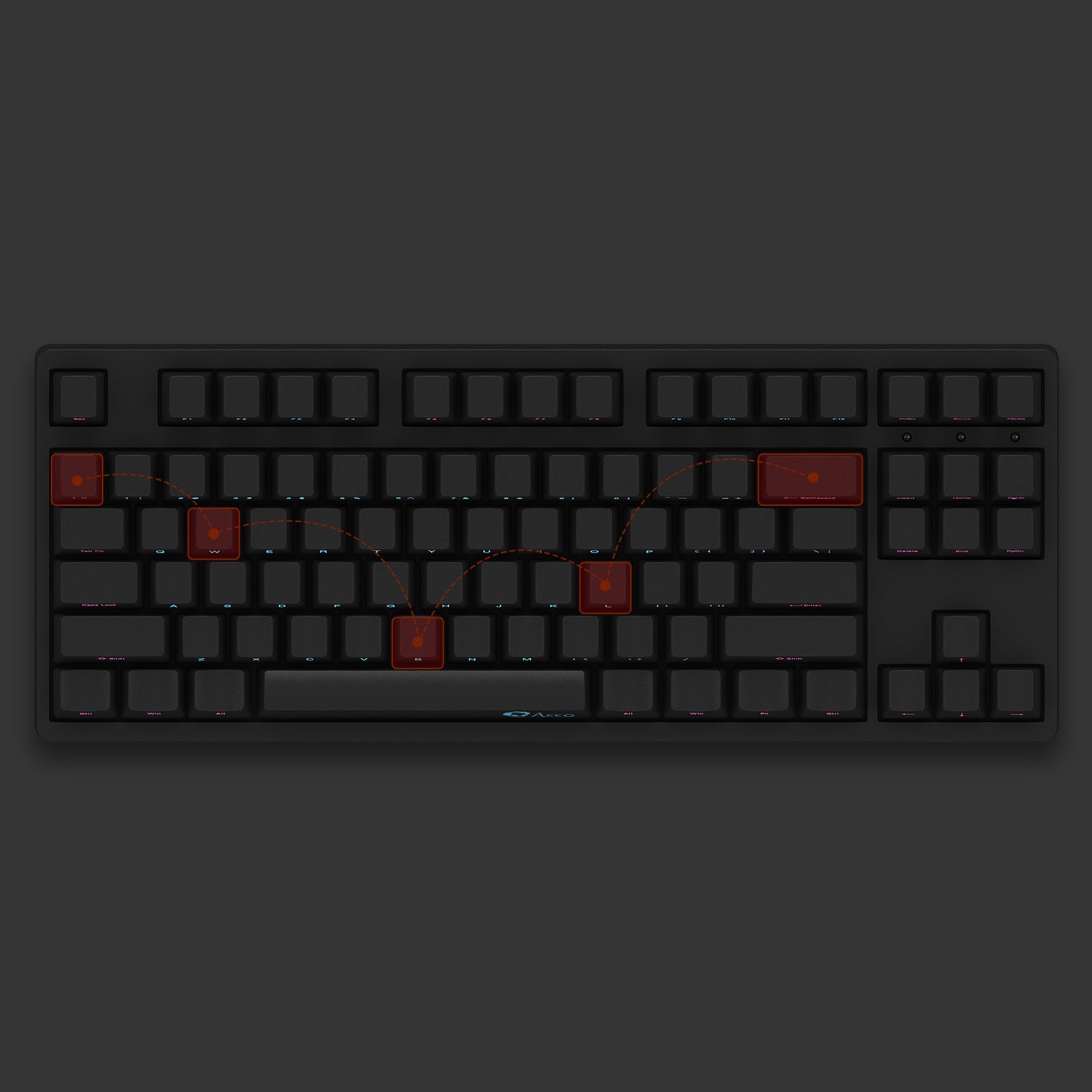 midnight 3087sp kabelgebundene tastatur n-key rollover